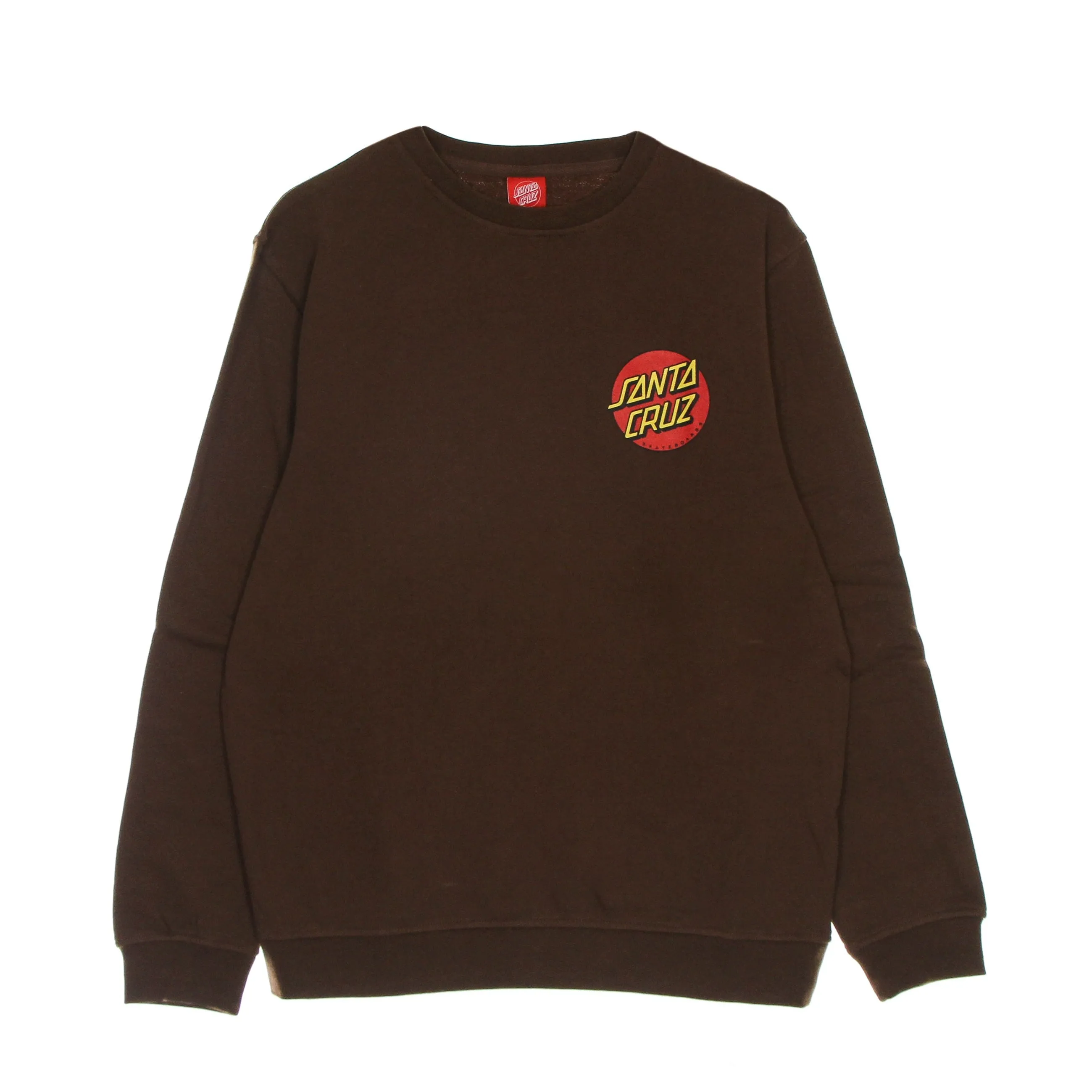 Felpa Girocollo Uomo Classic Dot Chest Crew Sepia Brown