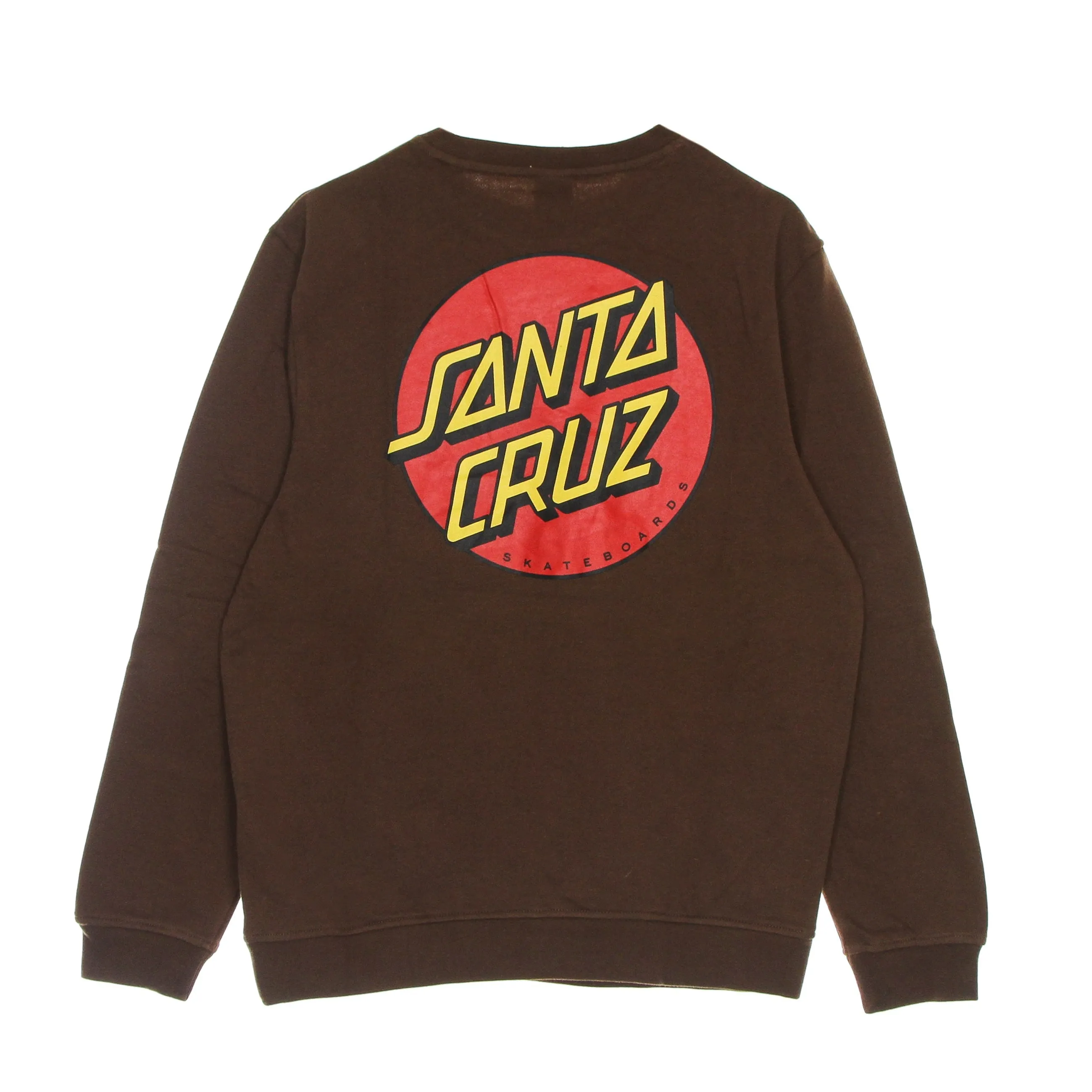 Felpa Girocollo Uomo Classic Dot Chest Crew Sepia Brown