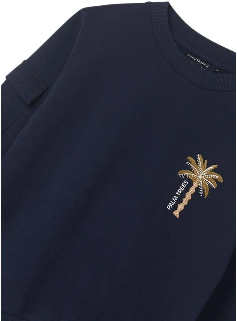 Felpa Mayoral Tasca Blu Navy per Bambino
