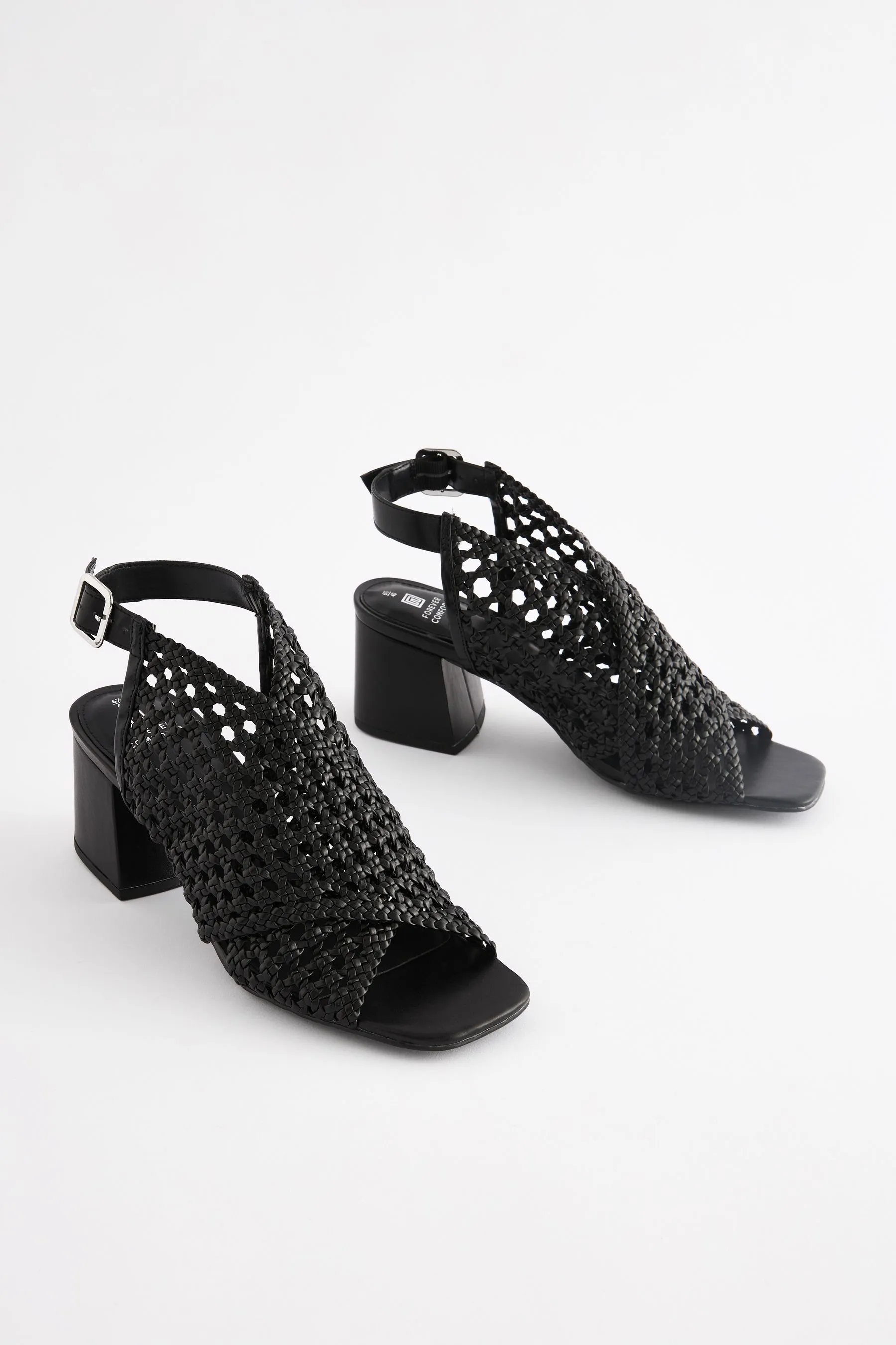 Forever Comfort Weave Block Shoeboot Sandals    