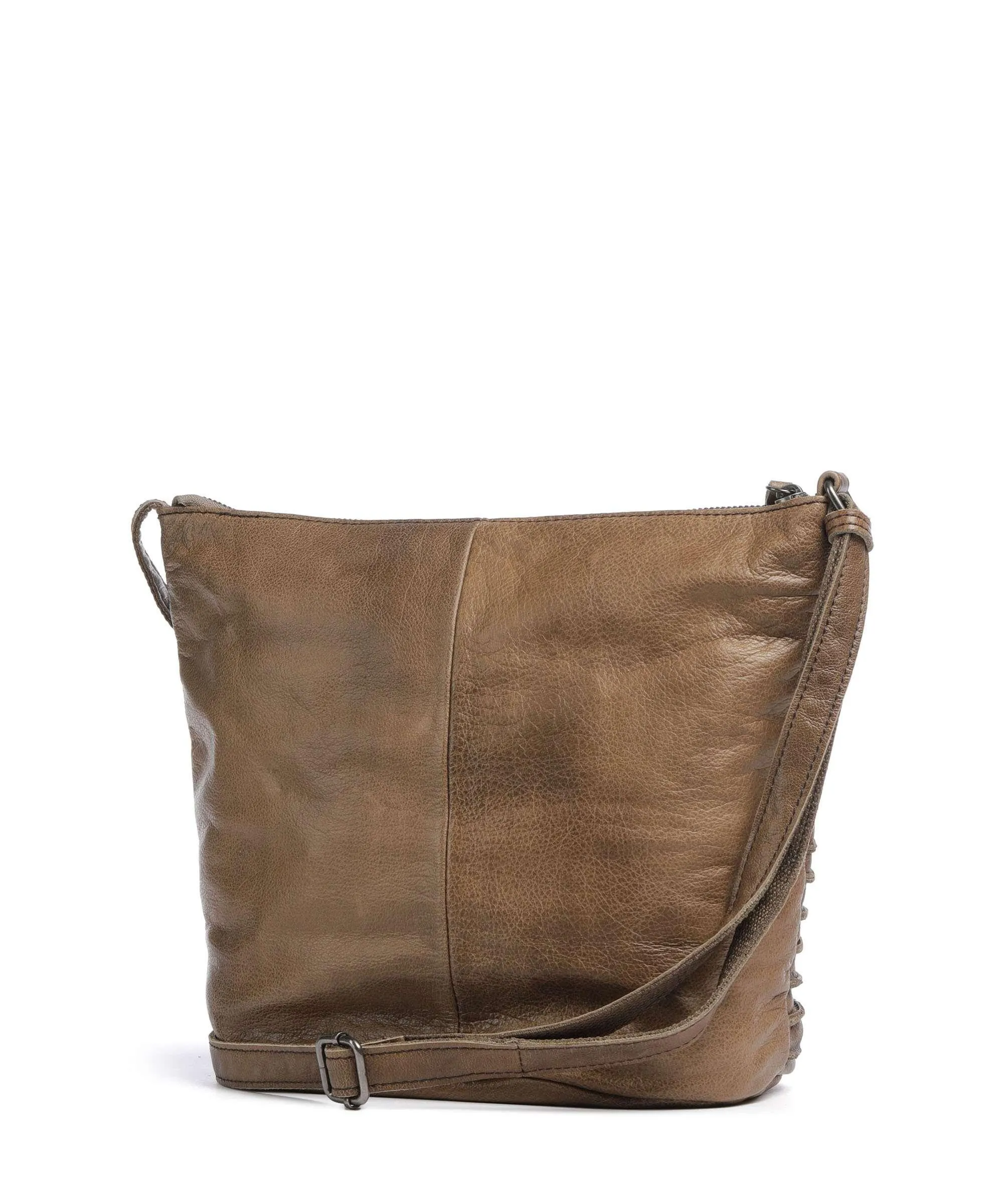  FredsBruder Riffelinchen Borsa a tracolla pelle di vacchetta grana verde-oliva  