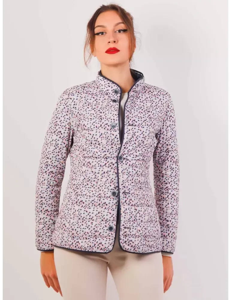 Giacca trapunta blu reversibile fantasia Concept K