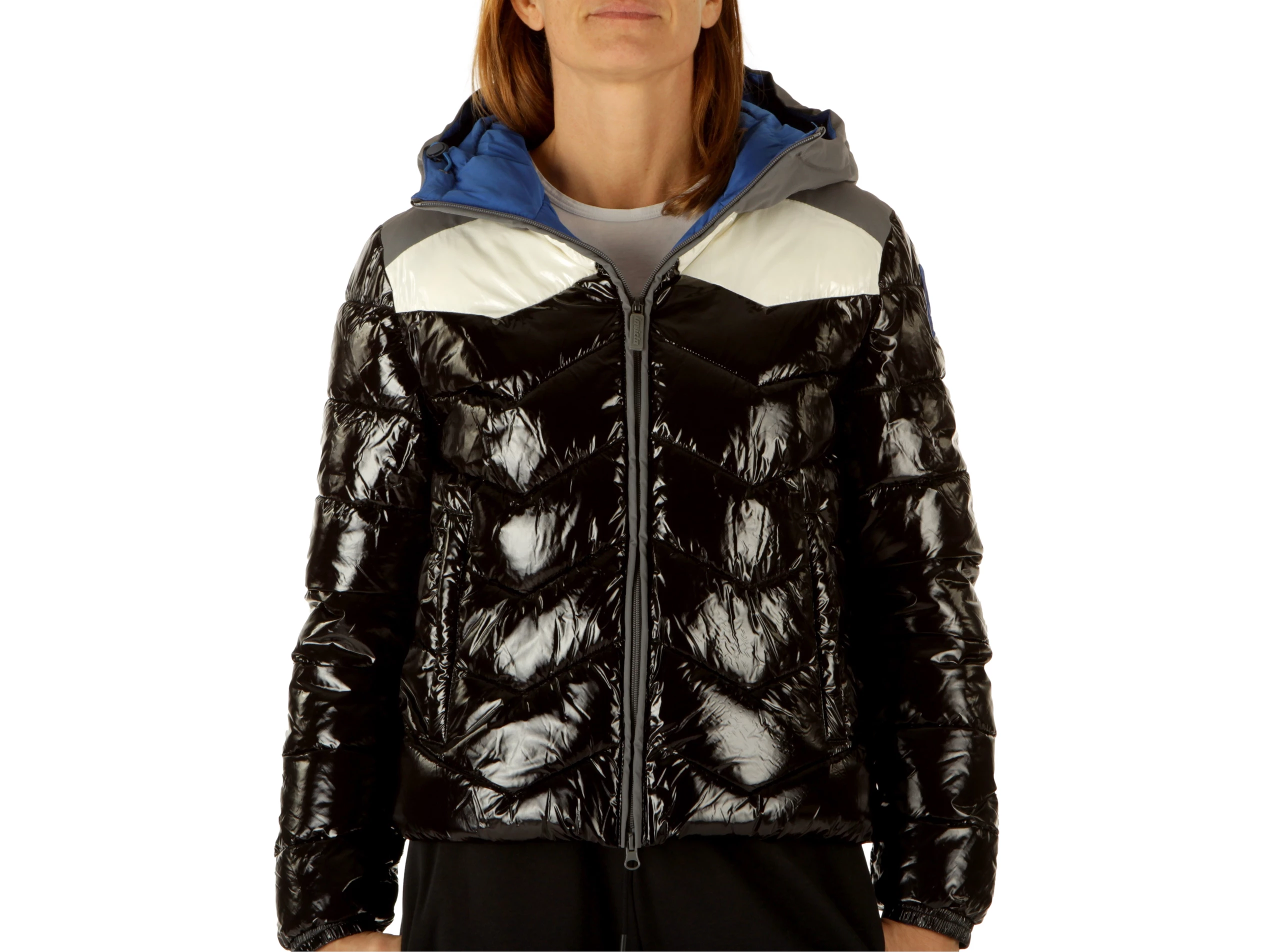 Giubbino Glossy Tricolor Nero
