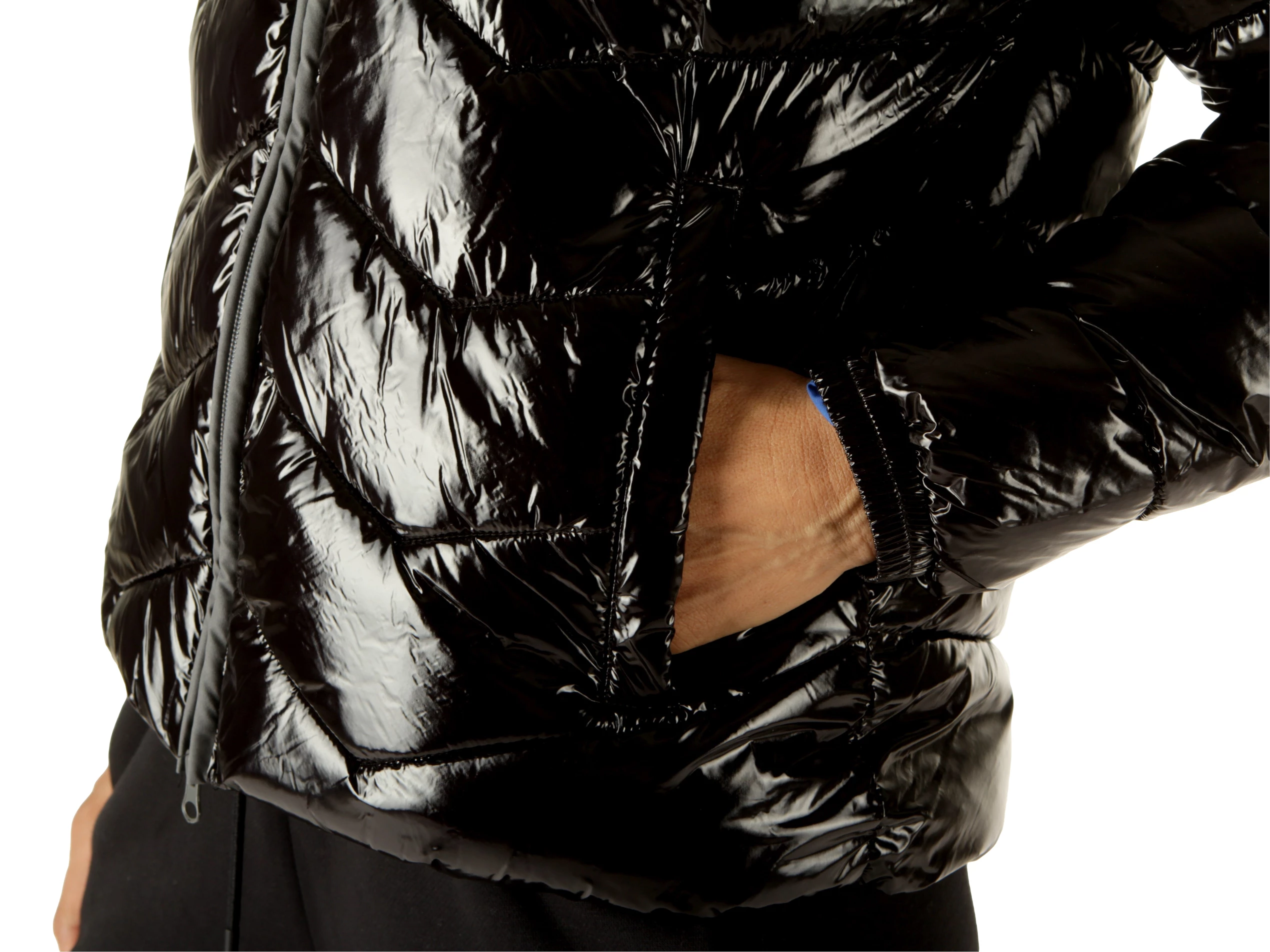 Giubbino Glossy Tricolor Nero