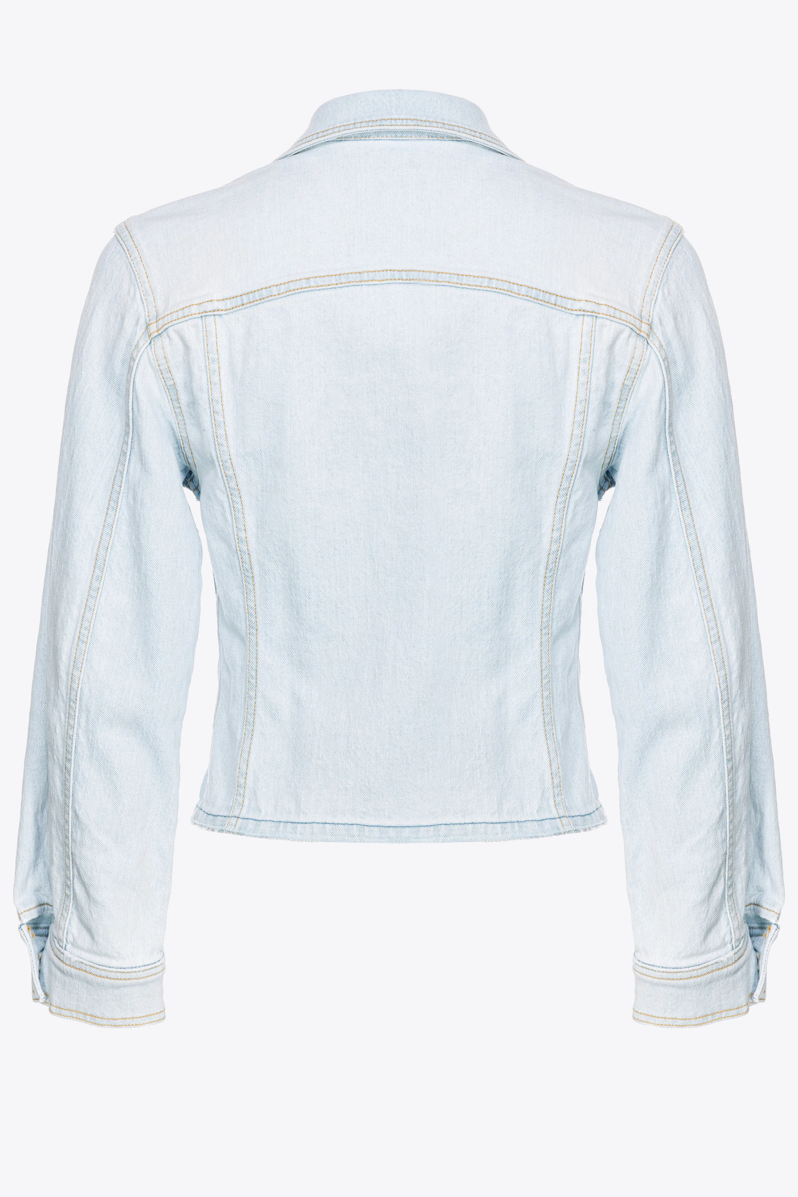 Giubbino in denim lavaggio bleach in cotone stretch
