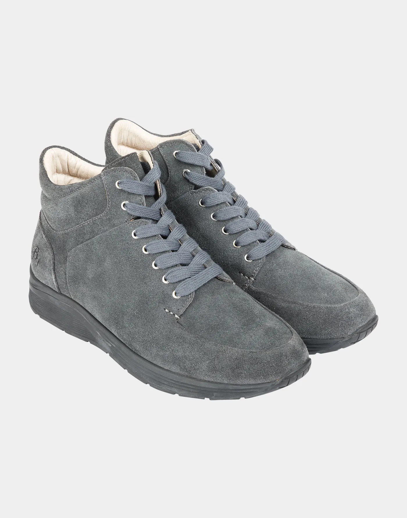 Gray suede ankle boot