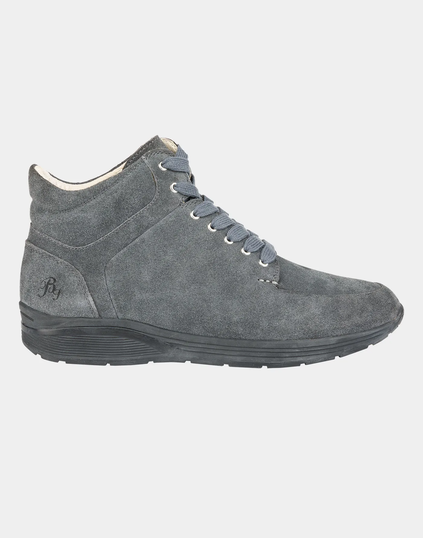 Gray suede ankle boot