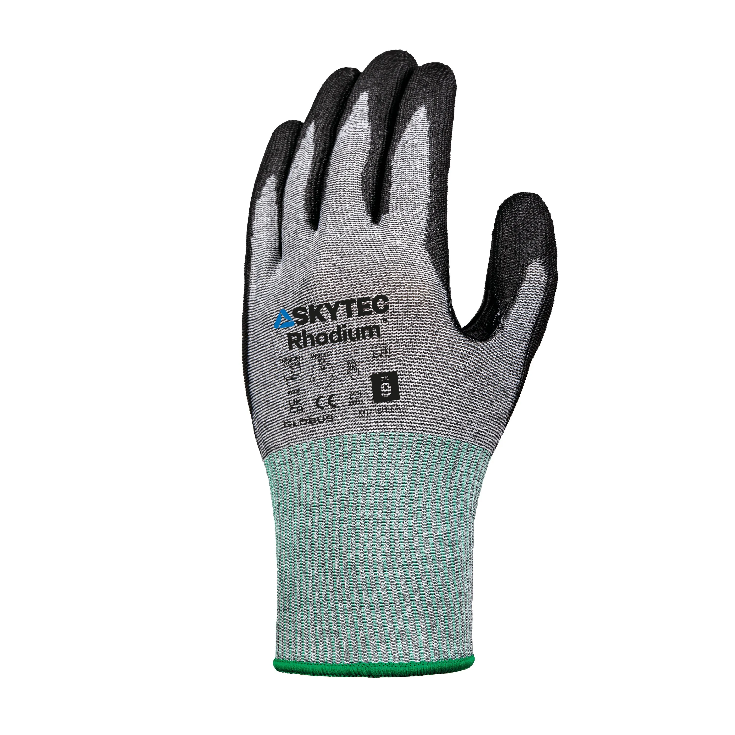 Guanti da lavoro Skytec Eco Rhodium, Tg. XXL, in HPPE, Poliestere, col. Nero, grigio