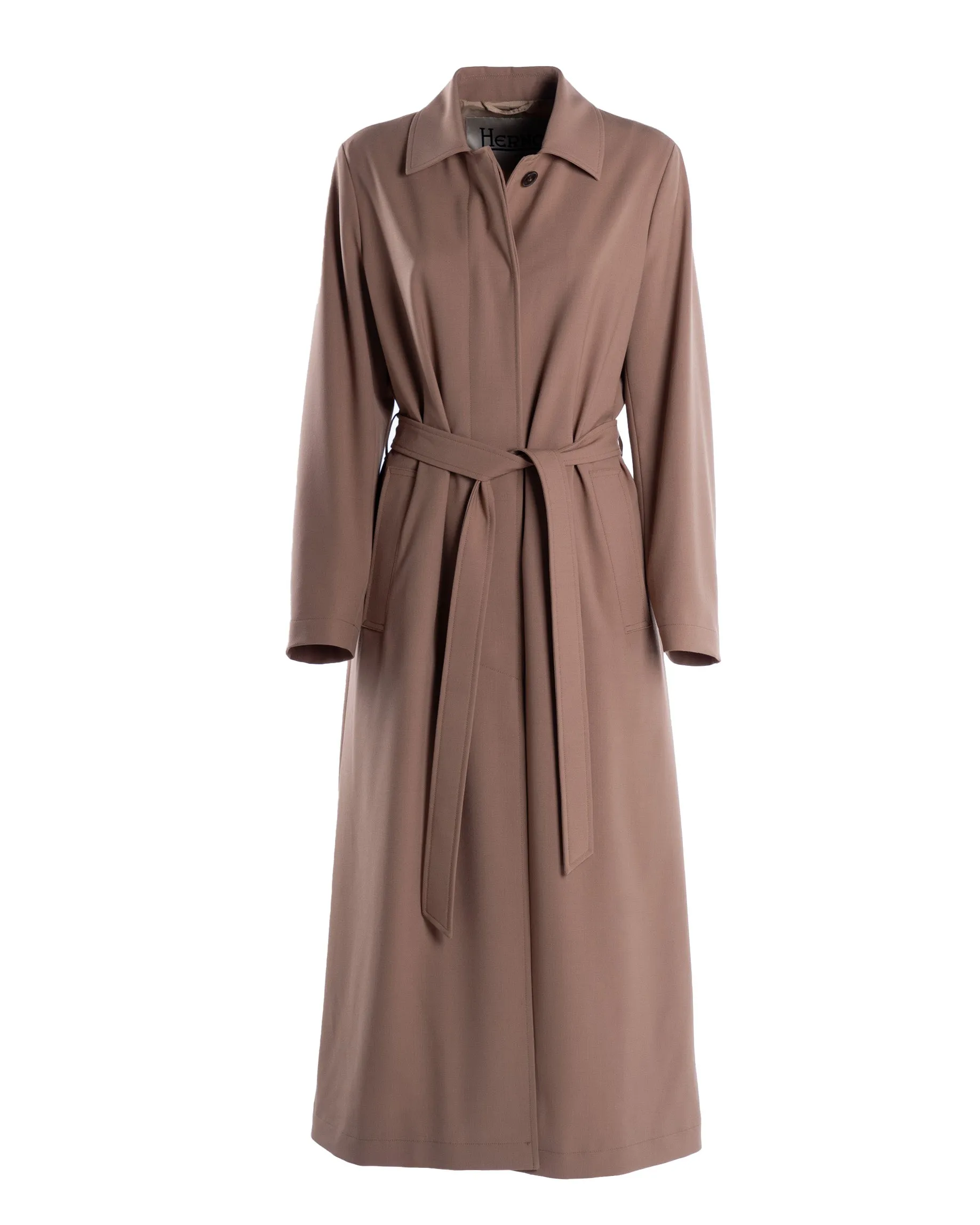 HERNO CAPPOTTO LANA TECNICO CON CINTURA