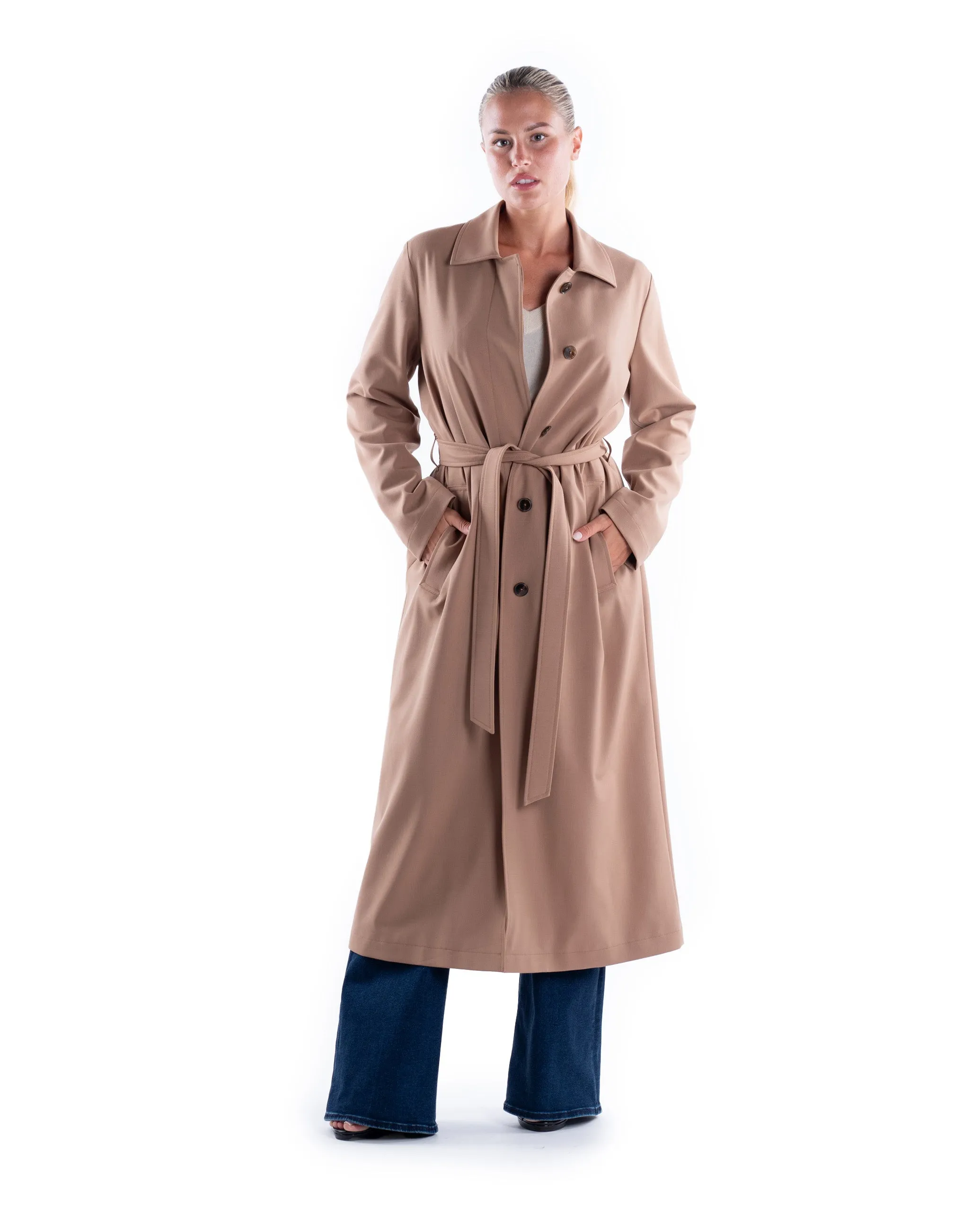HERNO CAPPOTTO LANA TECNICO CON CINTURA