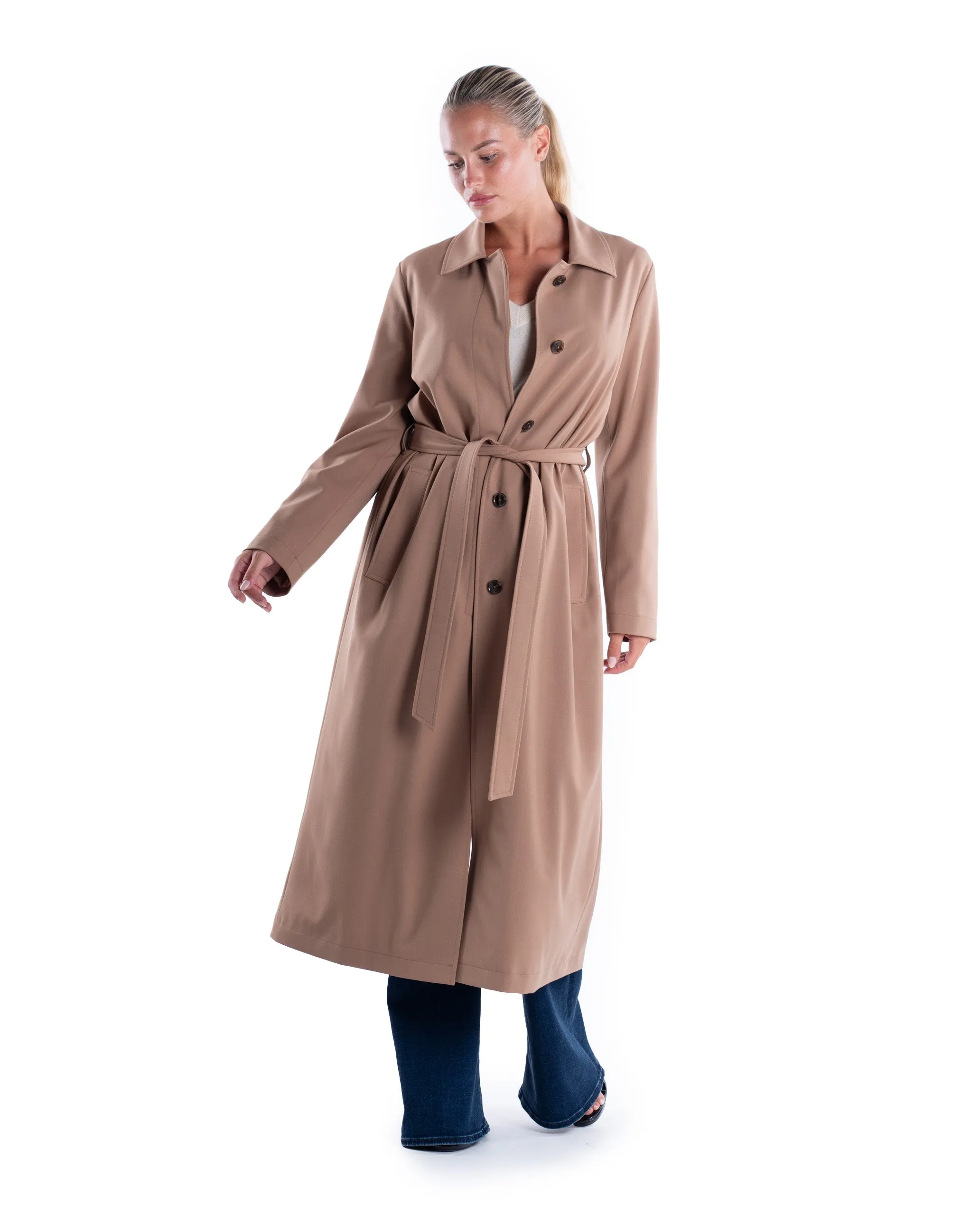 HERNO CAPPOTTO LANA TECNICO CON CINTURA