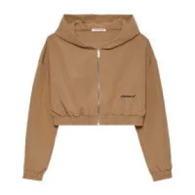 HINNOMINATE FELPA FULL ZIP CON CAPPUCCIO CROP DONNA