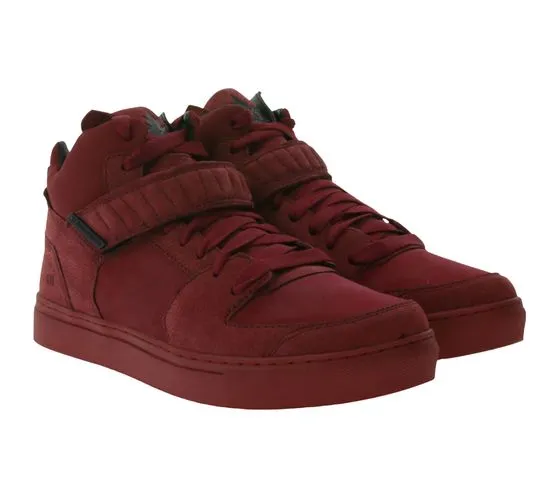 K1X | Kickz Encore High LE scarpe invernali caldi stivali invernali da uomo alti in pelle nabuk 1163/0600/6604 rosso