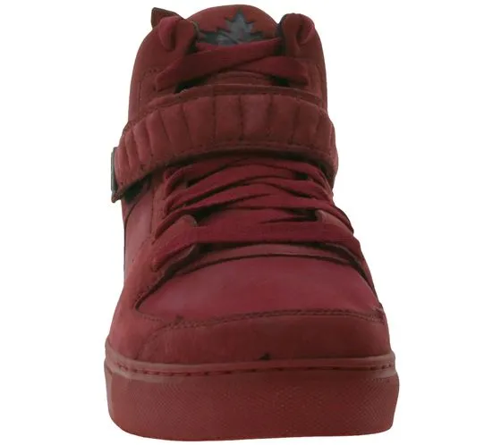 K1X | Kickz Encore High LE scarpe invernali caldi stivali invernali da uomo alti in pelle nabuk 1163/0600/6604 rosso