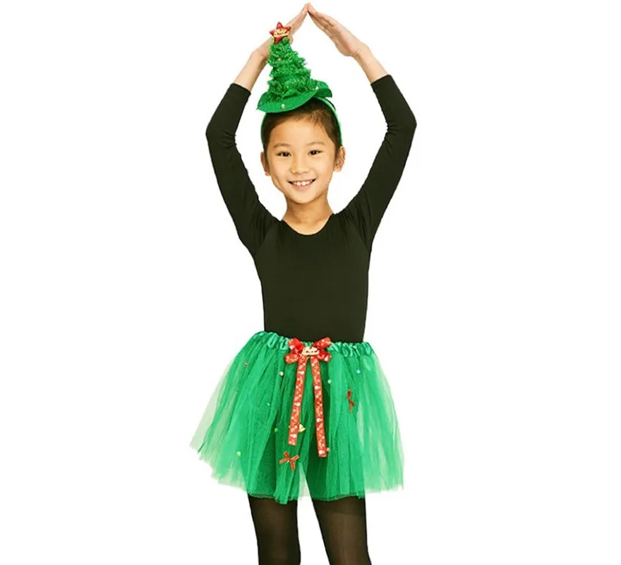 Kit albero di Natale per bambini da 30 cm: fascia da 28 cm e tutù