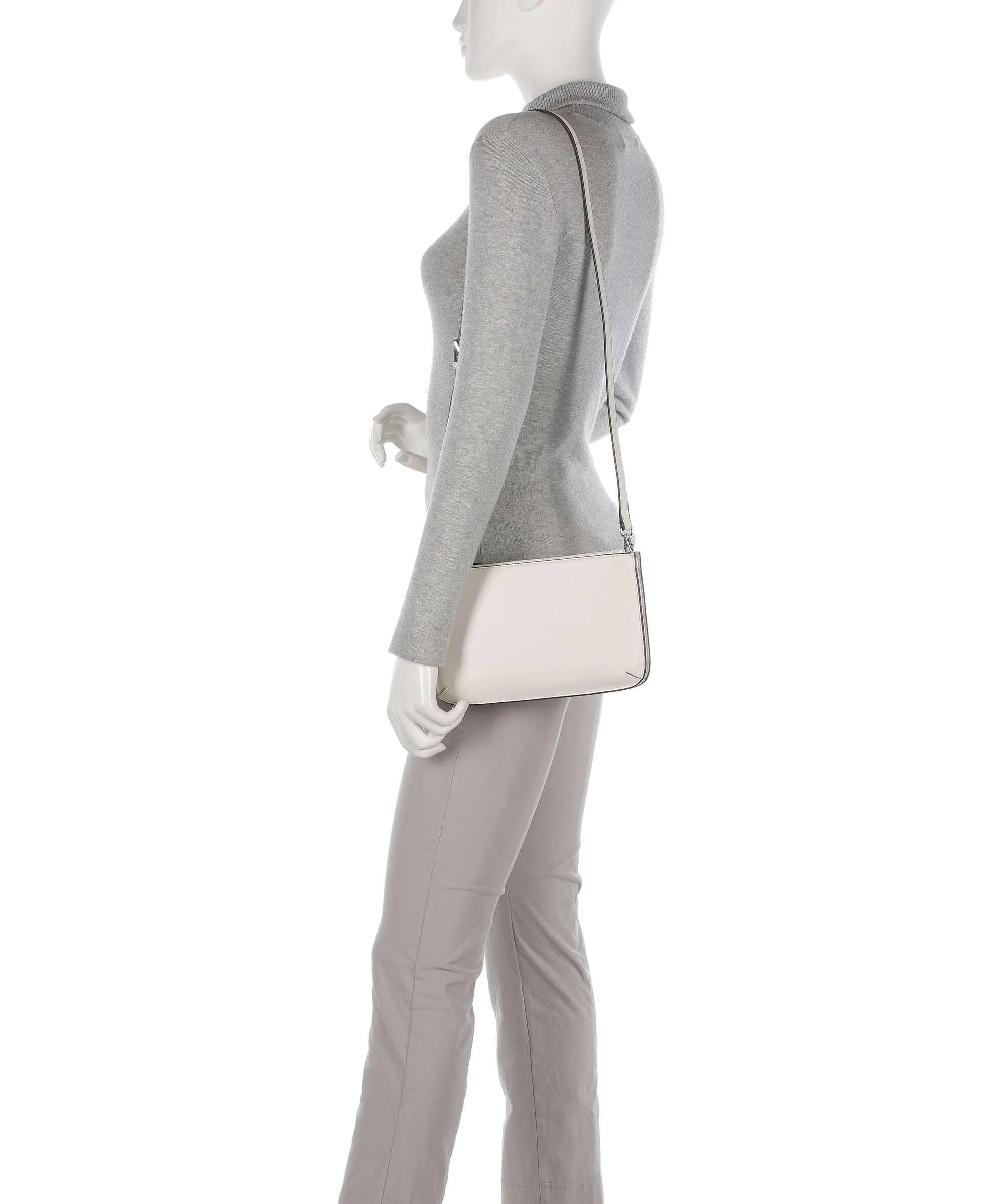  Lauren Ralph Lauren Landyn Medium Borsa a tracolla pelle di vacchetta finemente grana avorio  
