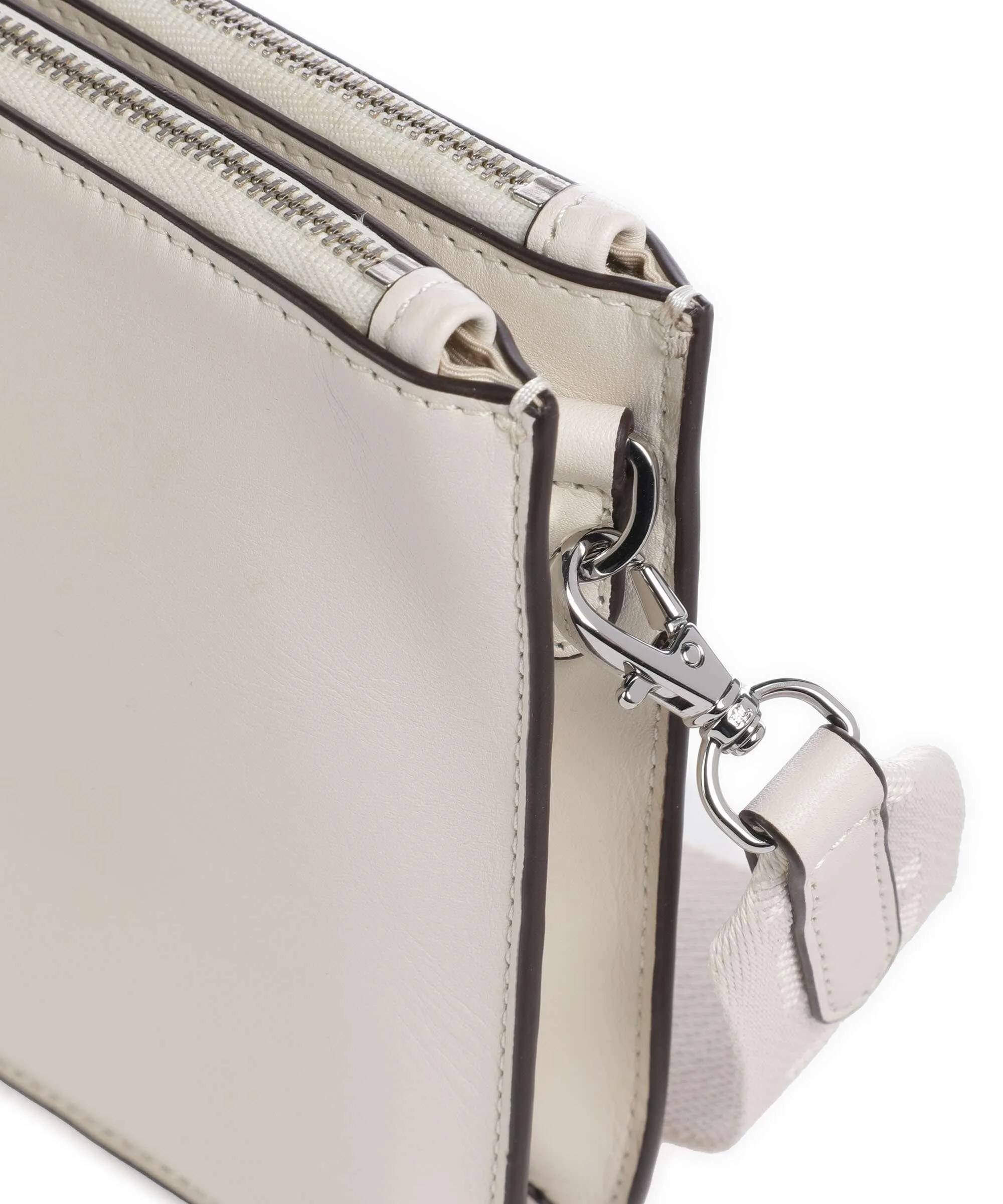  Lauren Ralph Lauren Landyn Medium Borsa a tracolla pelle di vacchetta finemente grana avorio  