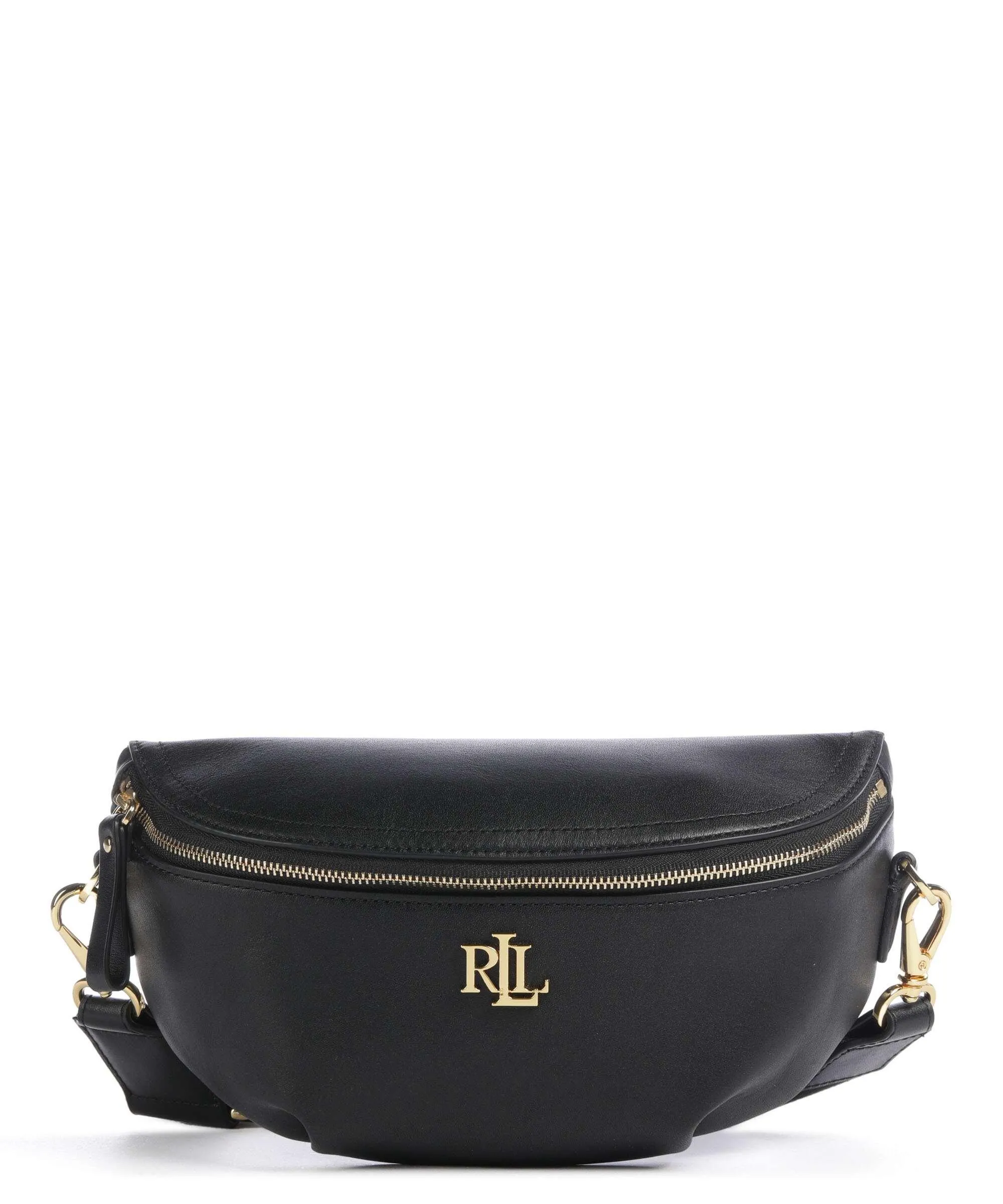  Lauren Ralph Lauren Marcy Marsupio pelle di vacchetta finemente grana nero  