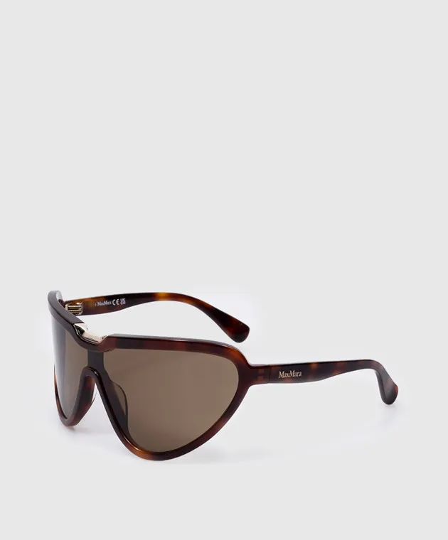 Max Mara Occhiali da sole marroni con logo EMIL EMIL