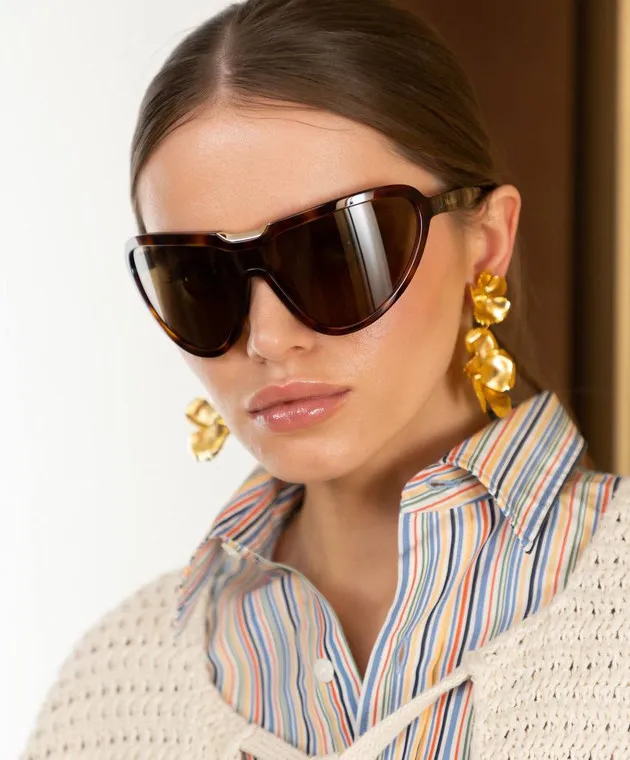 Max Mara Occhiali da sole marroni con logo EMIL EMIL