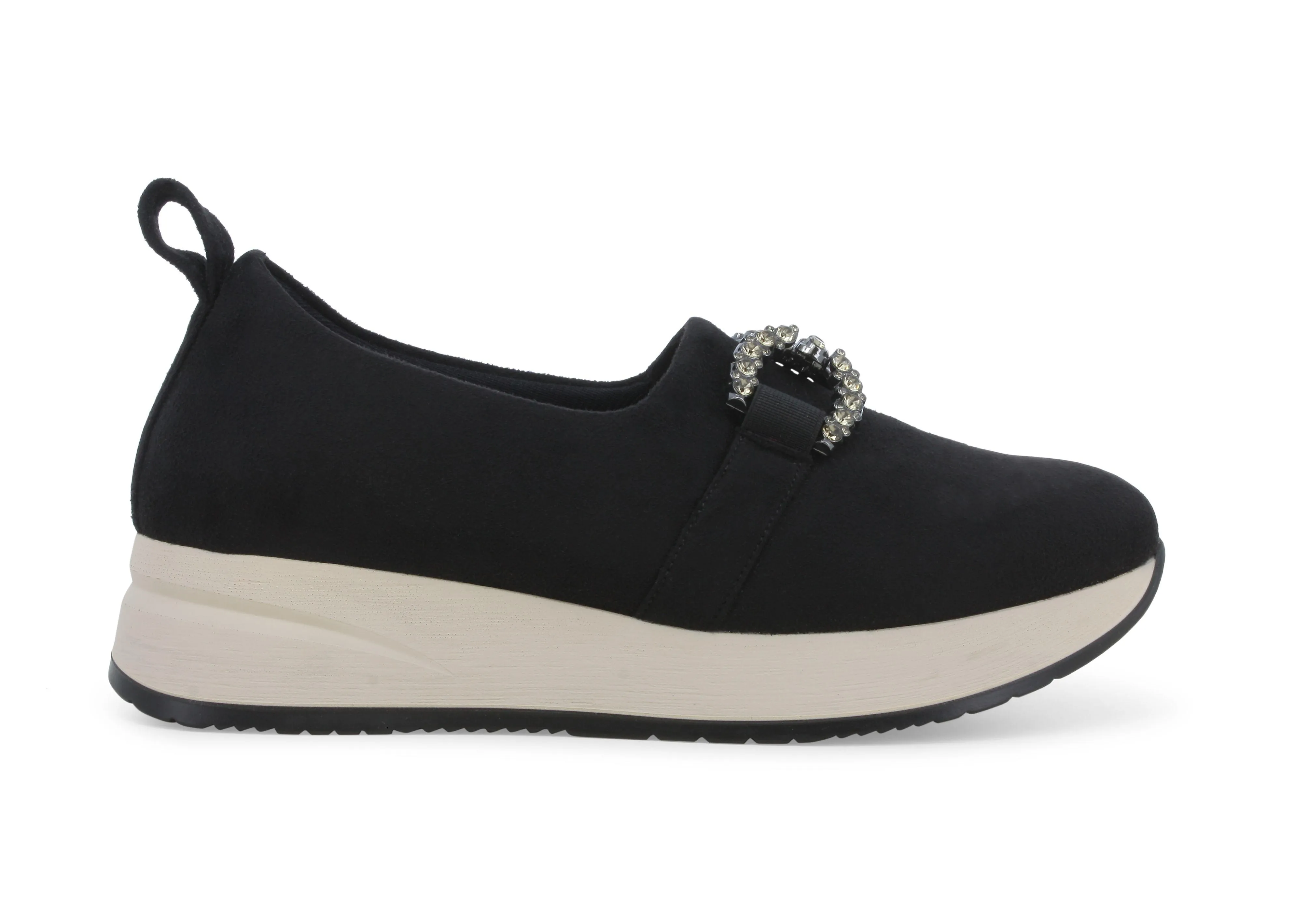 Melluso Mocassino donna in tessuto nero r25075w