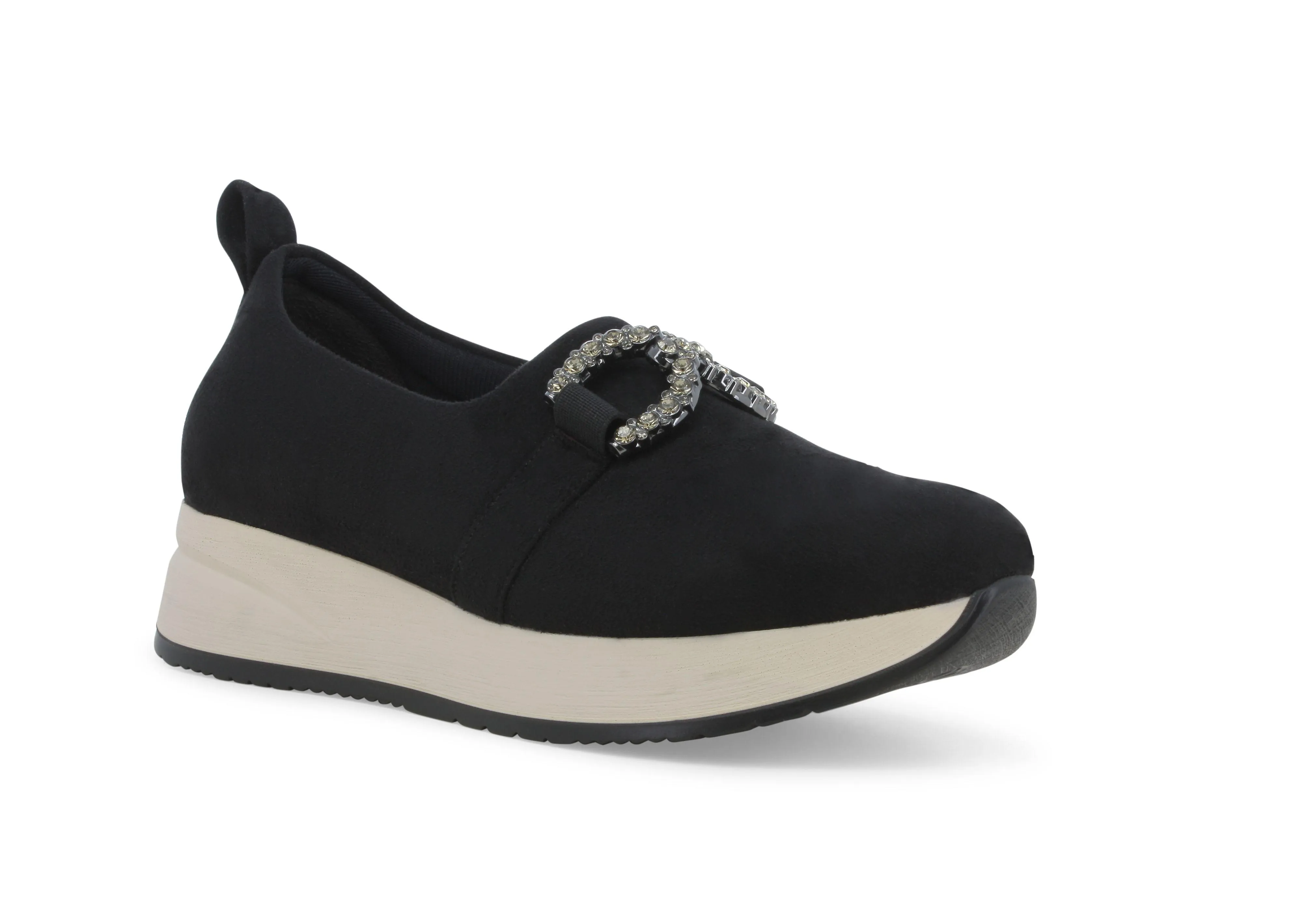 Melluso Mocassino donna in tessuto nero r25075w
