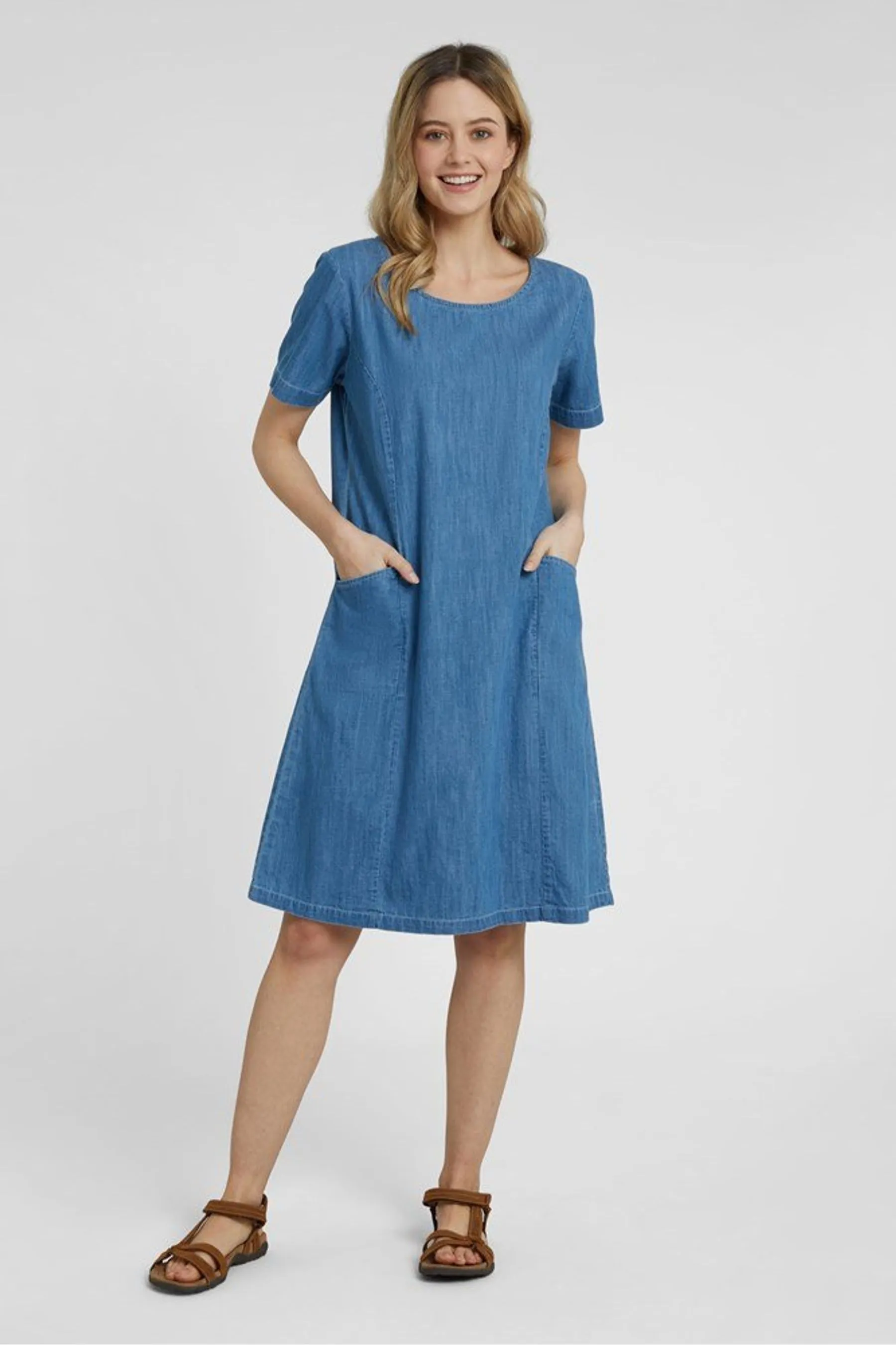 Mountain Warehouse - Flora - Abito in denim di cotone da donna con protezione dai raggi UV