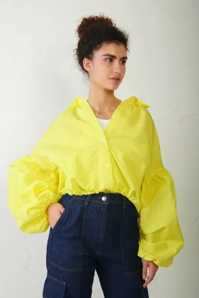 MSGM Camicia corta con coulisse in vita.