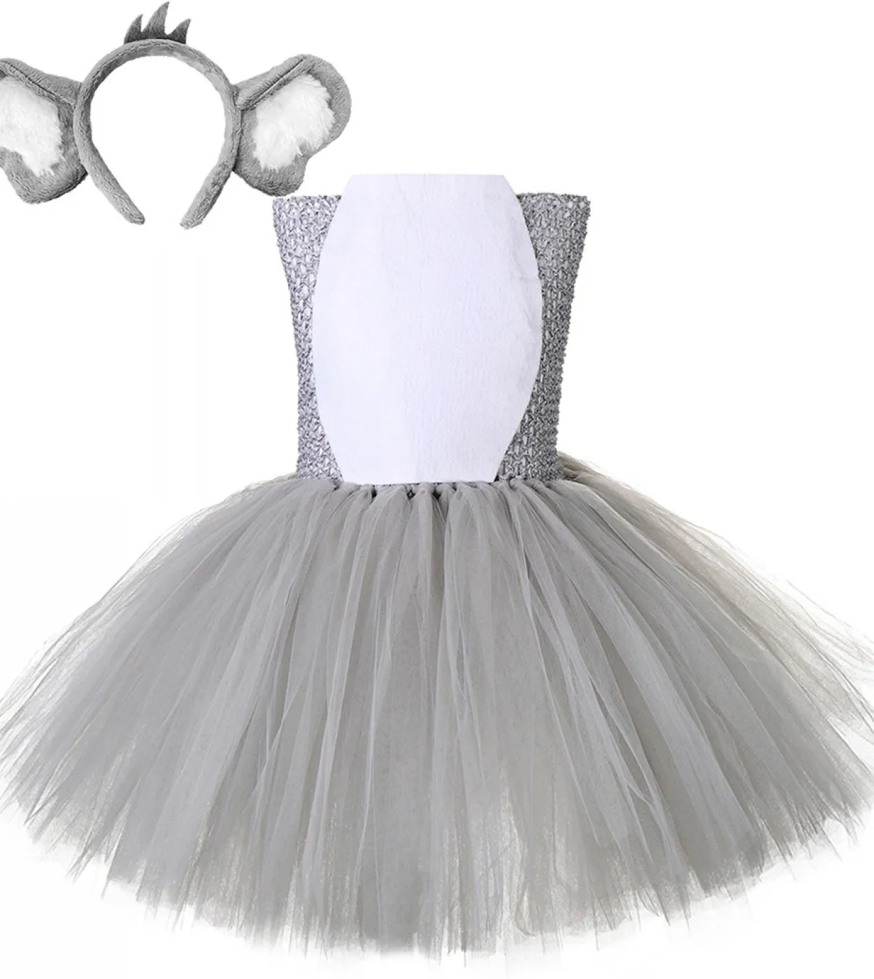 Neonate Koala Bear Tutu Dress For Kids Toddler Halloween Animal Costumes Bambini Birthday Tulle Outfit con Ear Head
