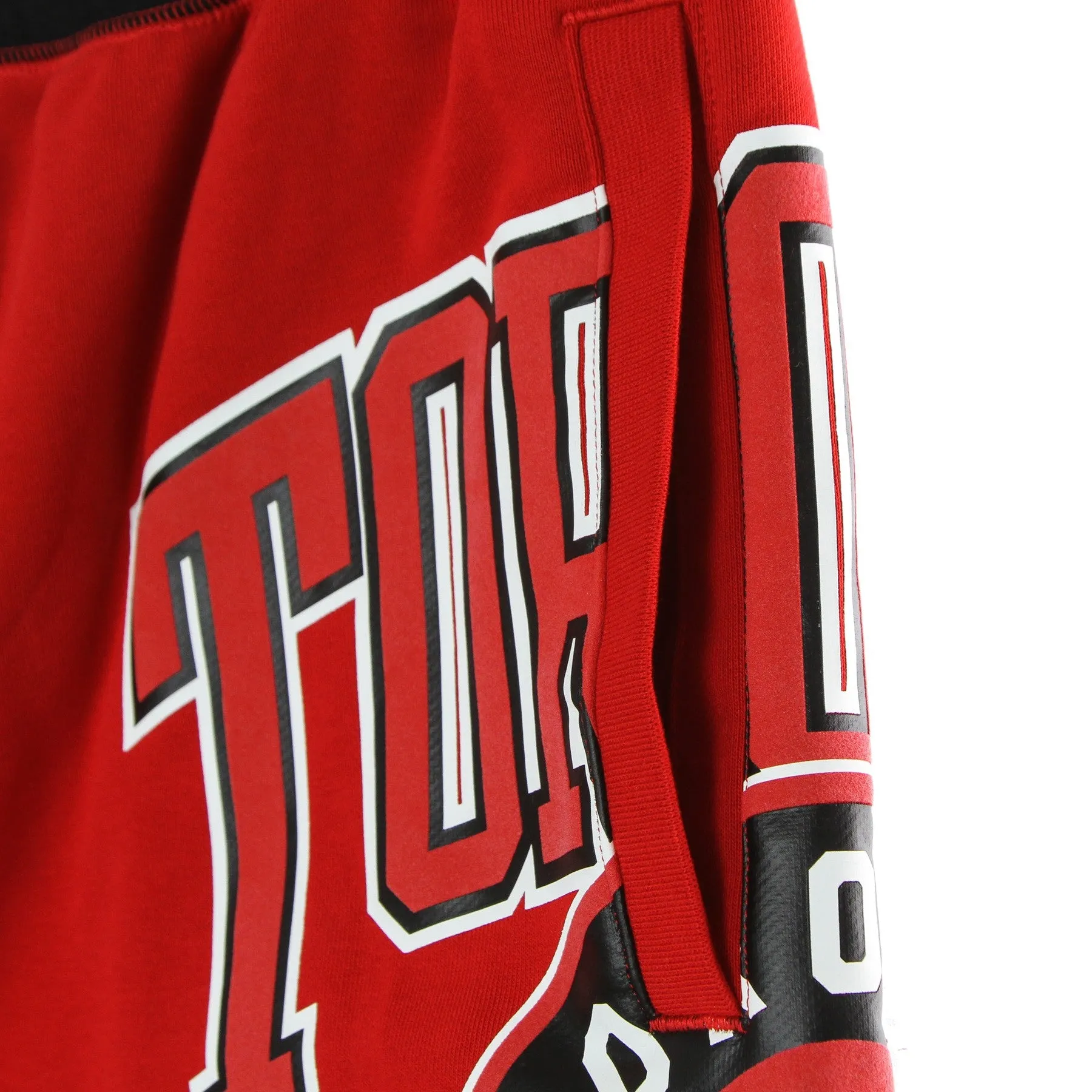 Pantalone Corto Tuta Uomo Nba Short Fleece Courtside 75 Torrap University Red/black/white/black