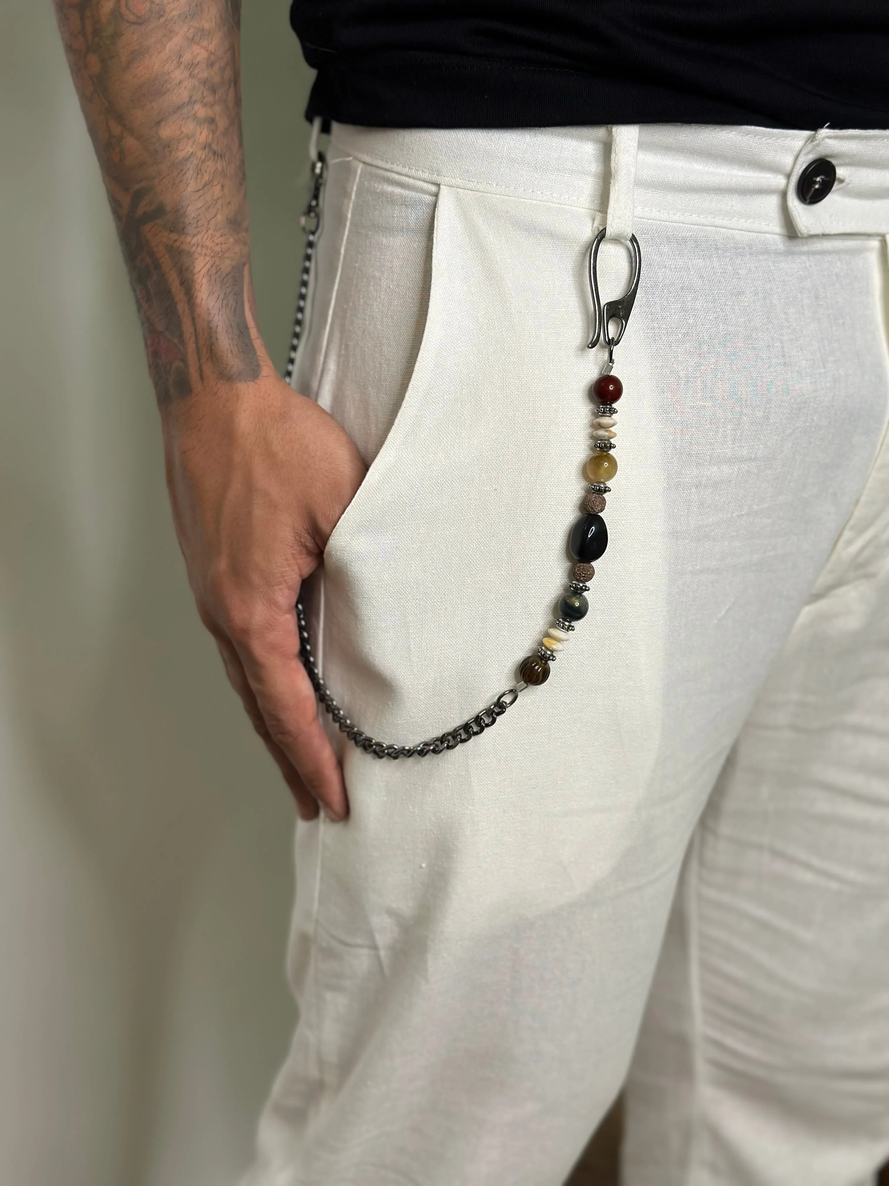 PANTALONE LINO BIANCO