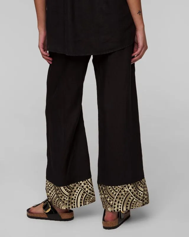 Pantaloni grigi di lino da donna Kori