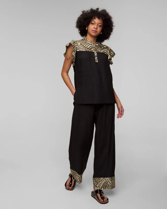 Pantaloni grigi di lino da donna Kori