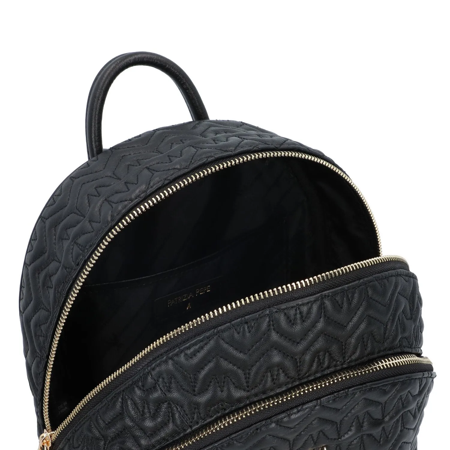 Patrizia Pepe Fly Monogram Matelassè Zaino da città Pelle 29 cm