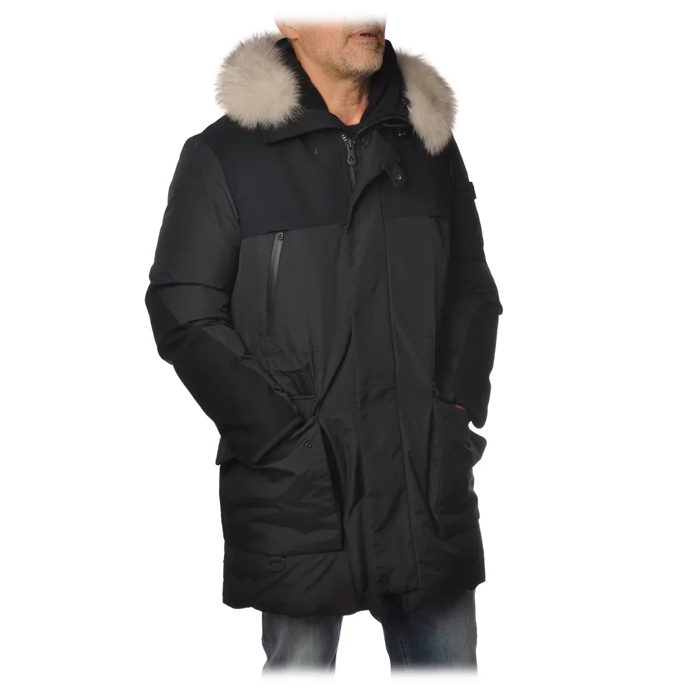 Peuterey - Giubbotto Parka con Cappuccio Modello Erse - Nero - Giacca - Luxury Exclusive Collection