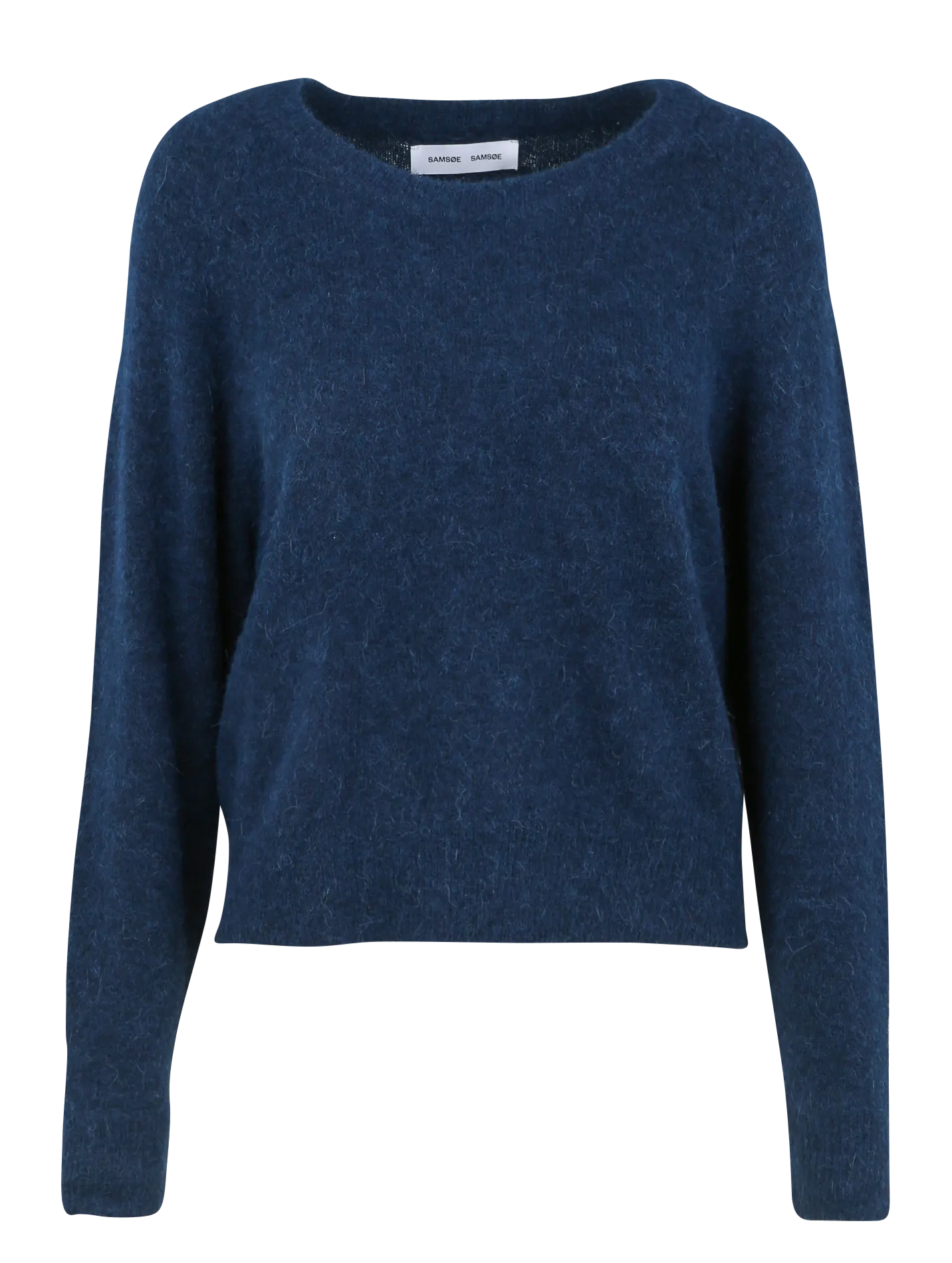  SAMSOE SAMSOE   Maglione scollo tondo in misto lana | Blu