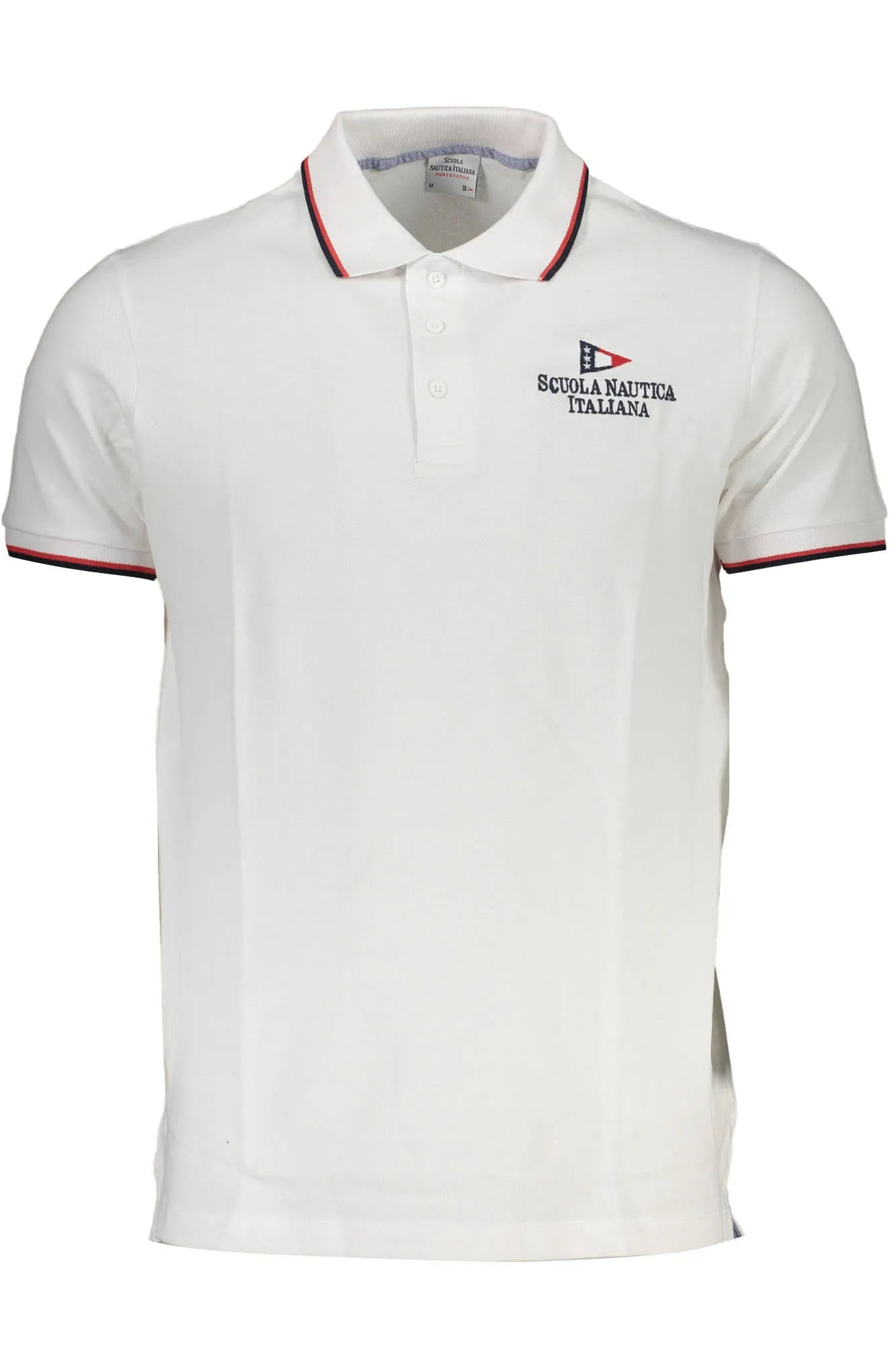SCUOLA NAUTICA POLO MANICHE CORTE UOMO BIANCO