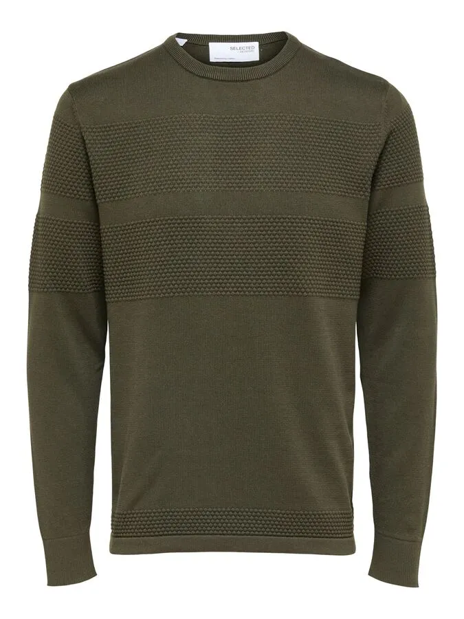 Selected Crew Neck Sweater / Green
