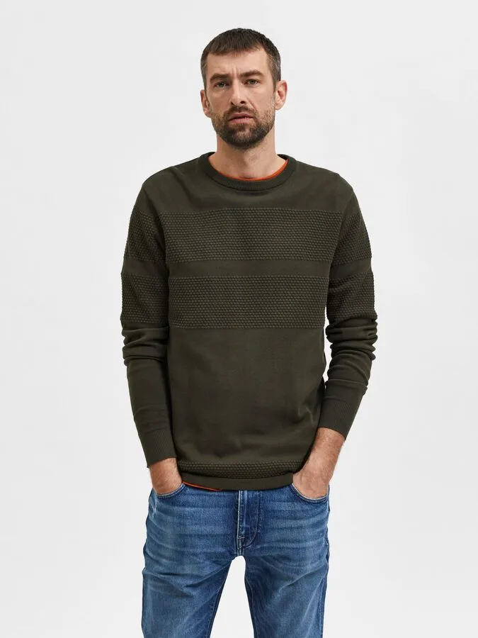 Selected Crew Neck Sweater / Green