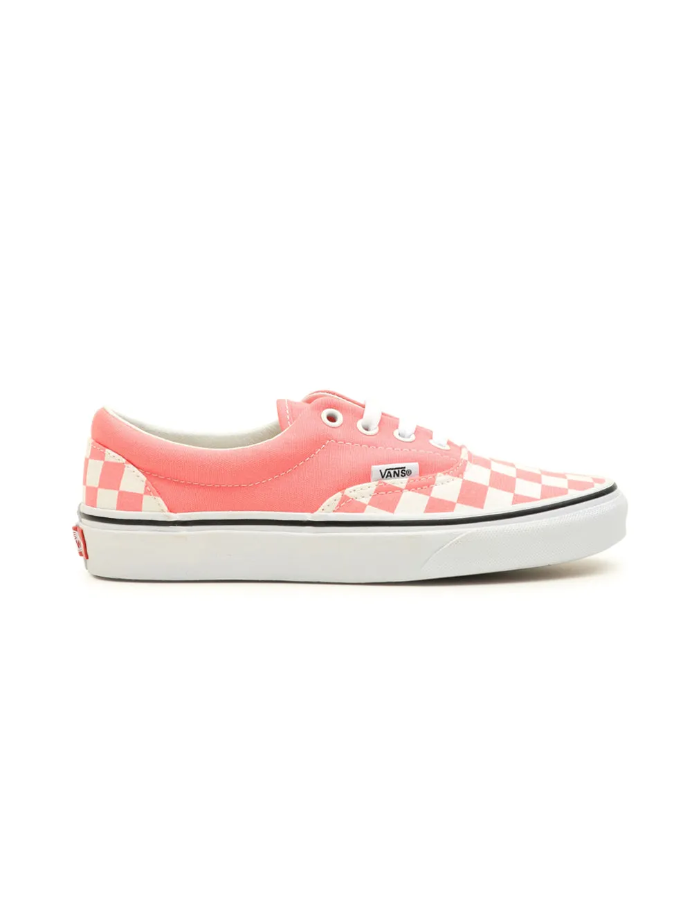 Sneakers donna basse con stampa a scacchi
