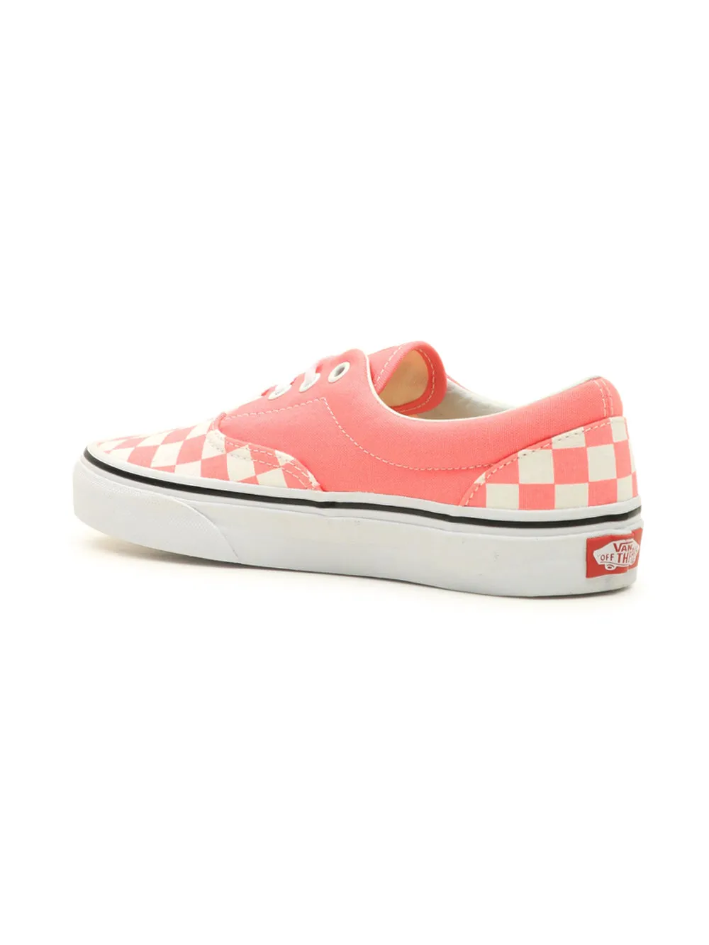 Sneakers donna basse con stampa a scacchi
