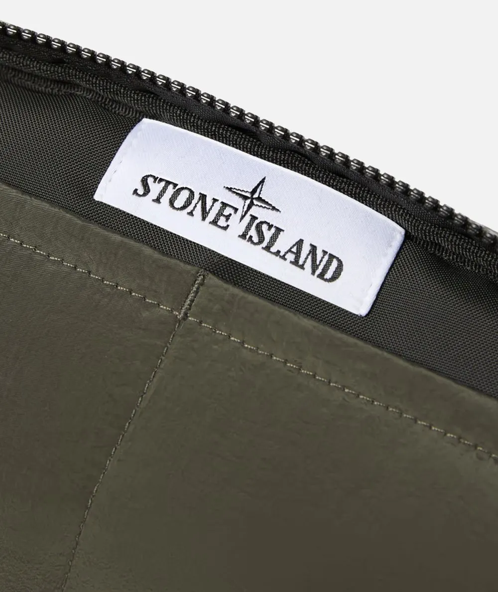 STONE ISLAND--Borsa pochette con tracolla ad anello regolabile