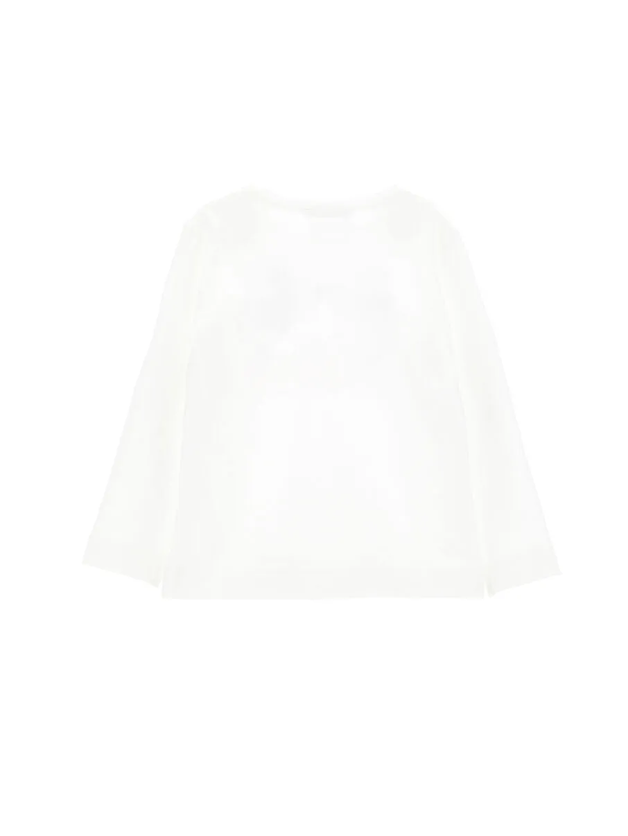 T-shirt bianca con stampa disney per neonata e bambina