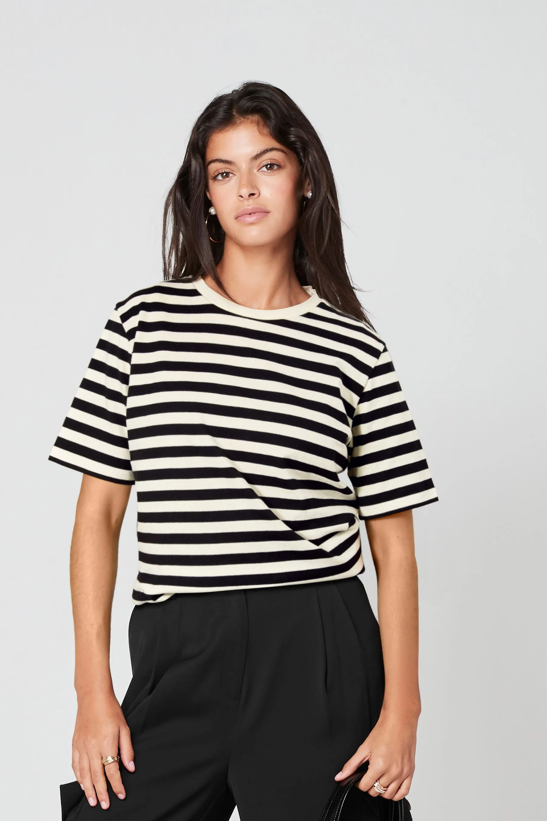 T-shirt con Manica corta Girocollo pesante    