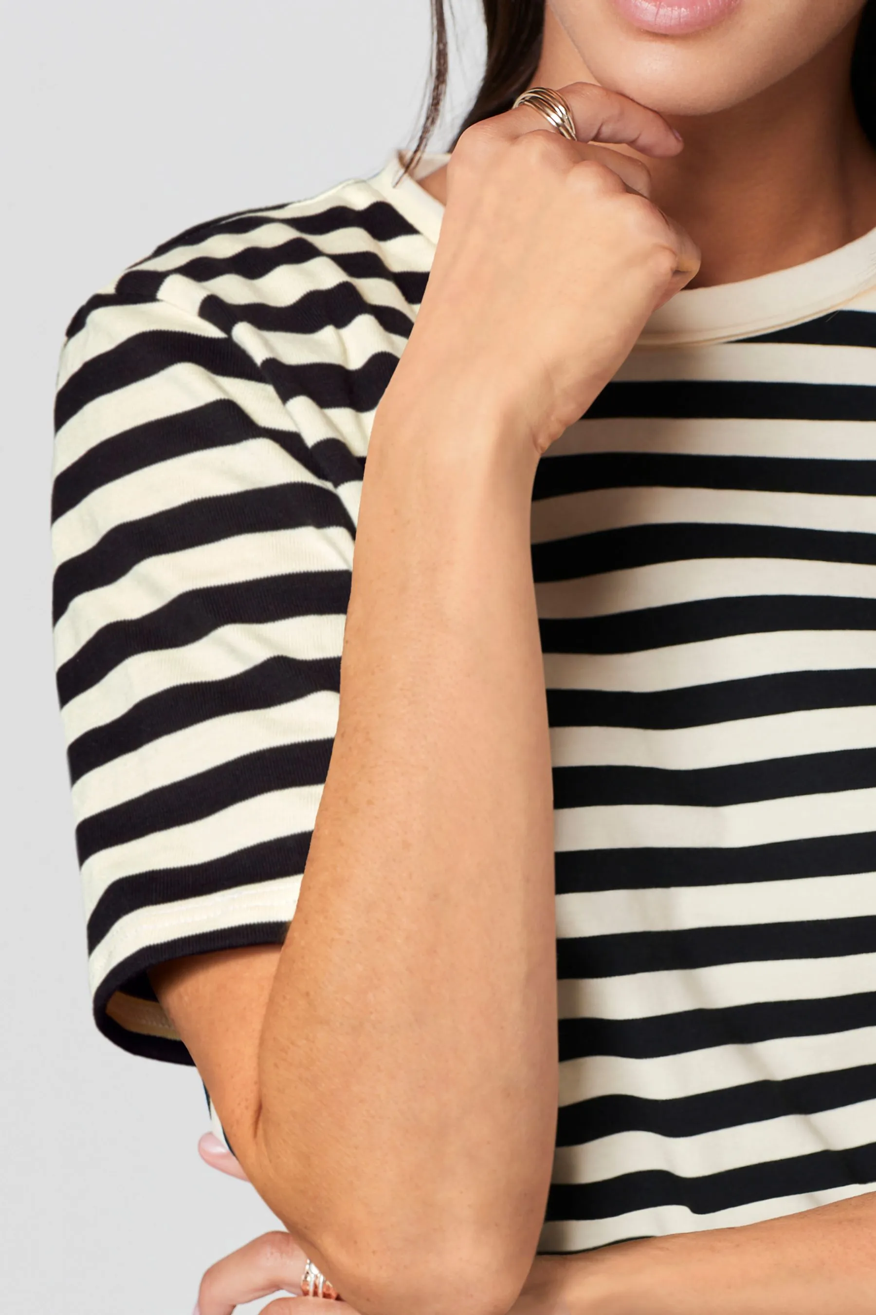 T-shirt con Manica corta Girocollo pesante    