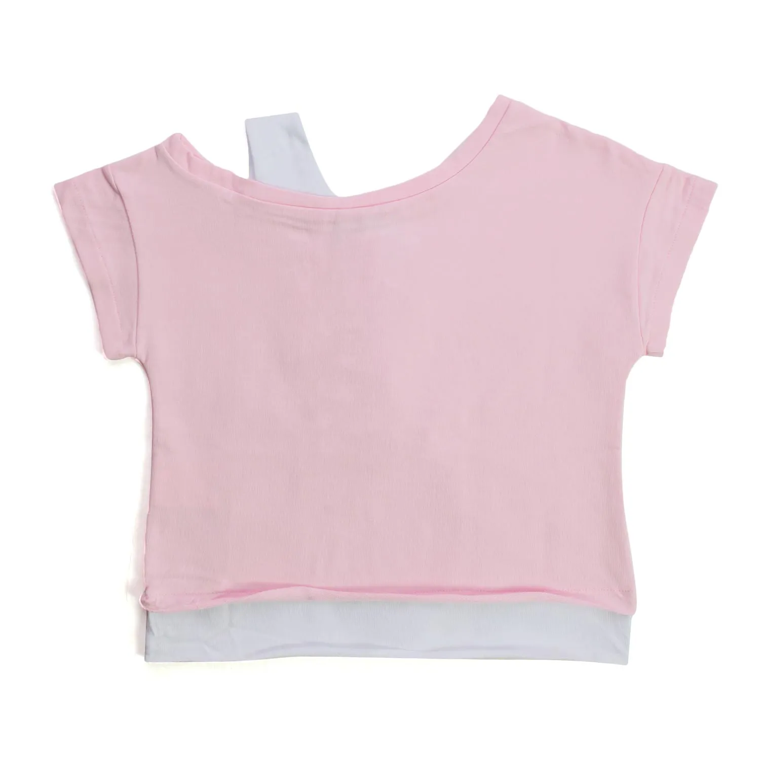 T-Shirt Monospalla Rosa Bambina