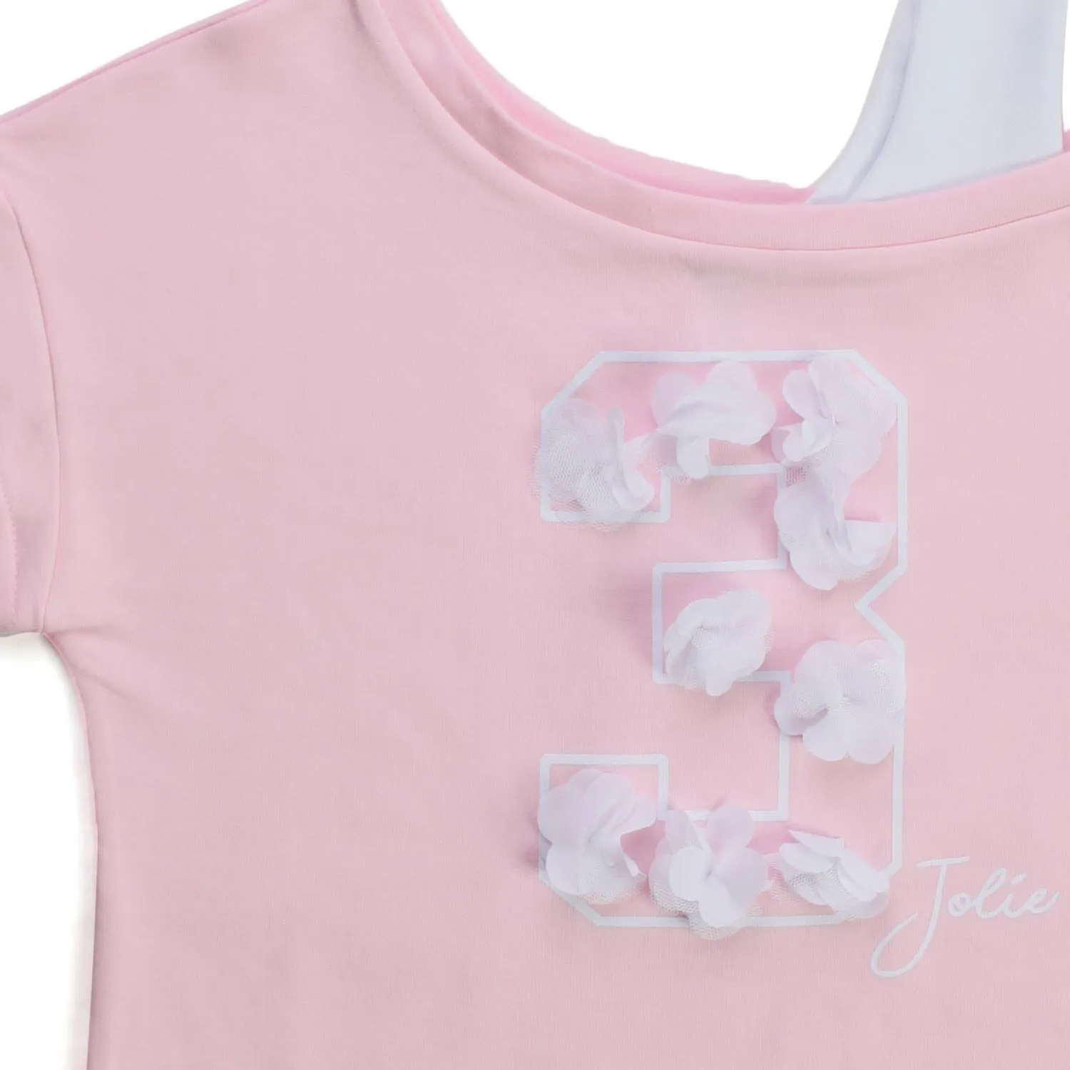 T-Shirt Monospalla Rosa Bambina