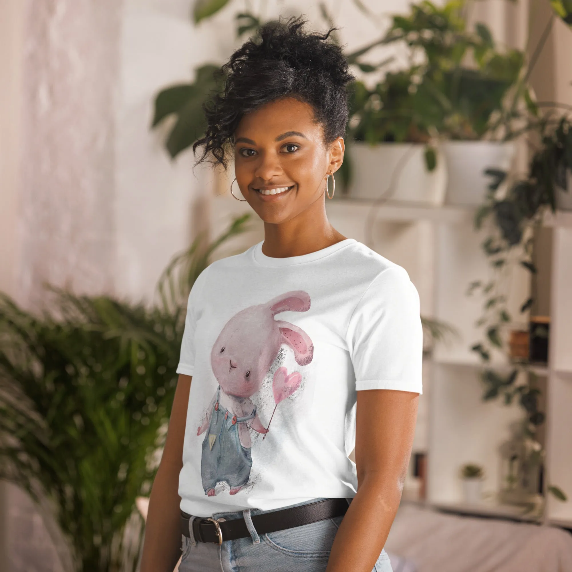 T-shirt unisex con coniglietto