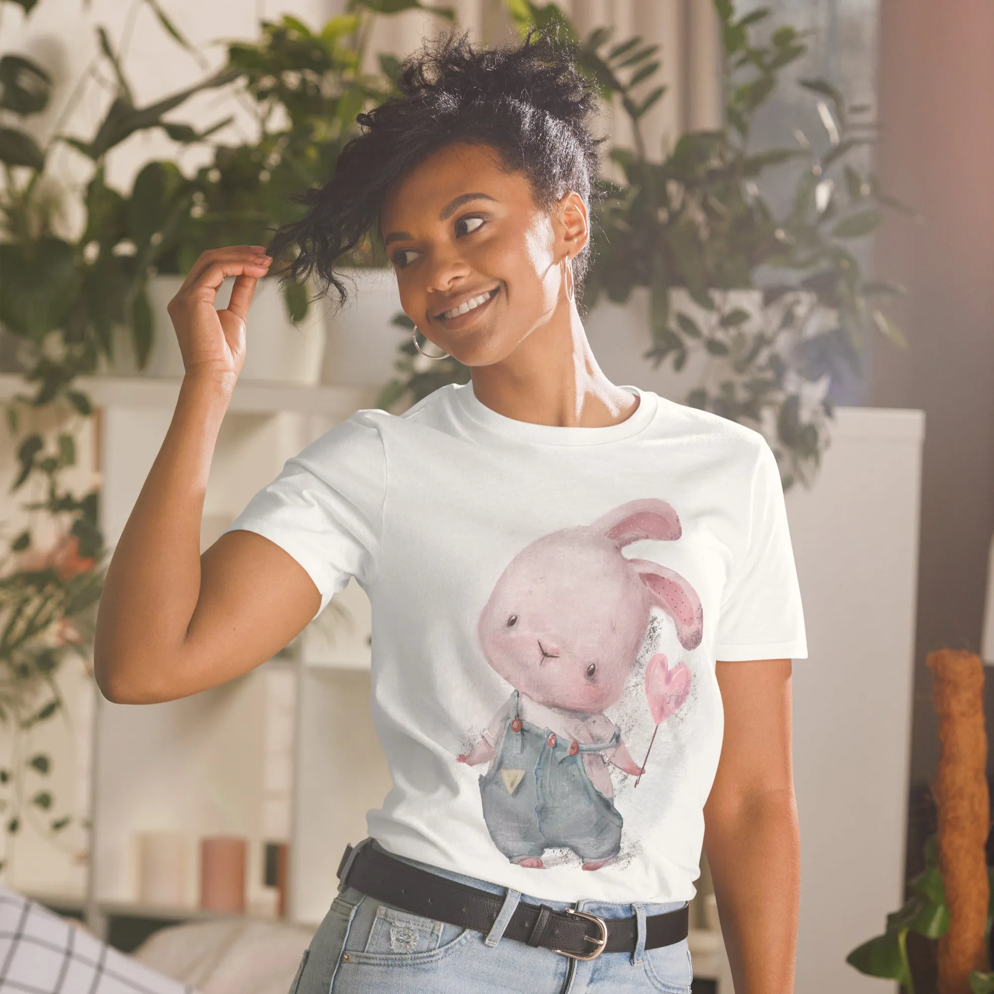 T-shirt unisex con coniglietto