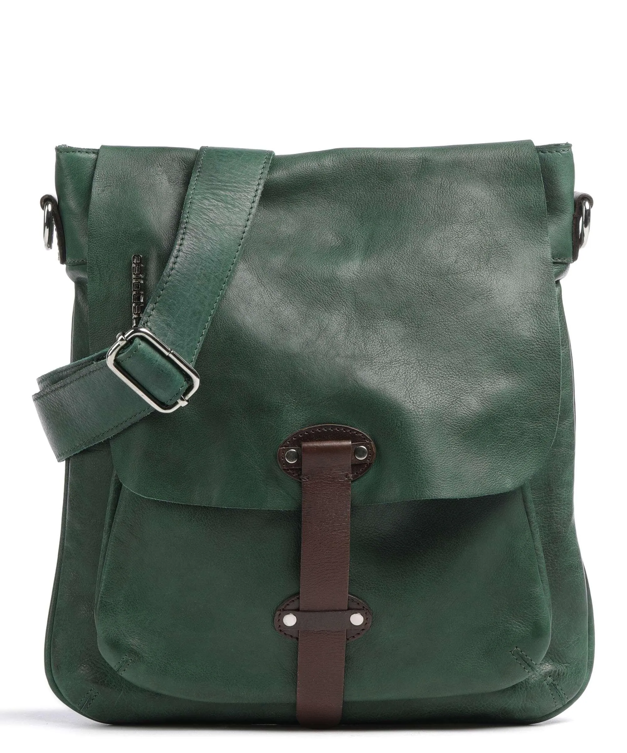  Taschendieb Wien Kohlmarkt 1 Borsa a spalla pelle di vacchetta grana verde scuro  